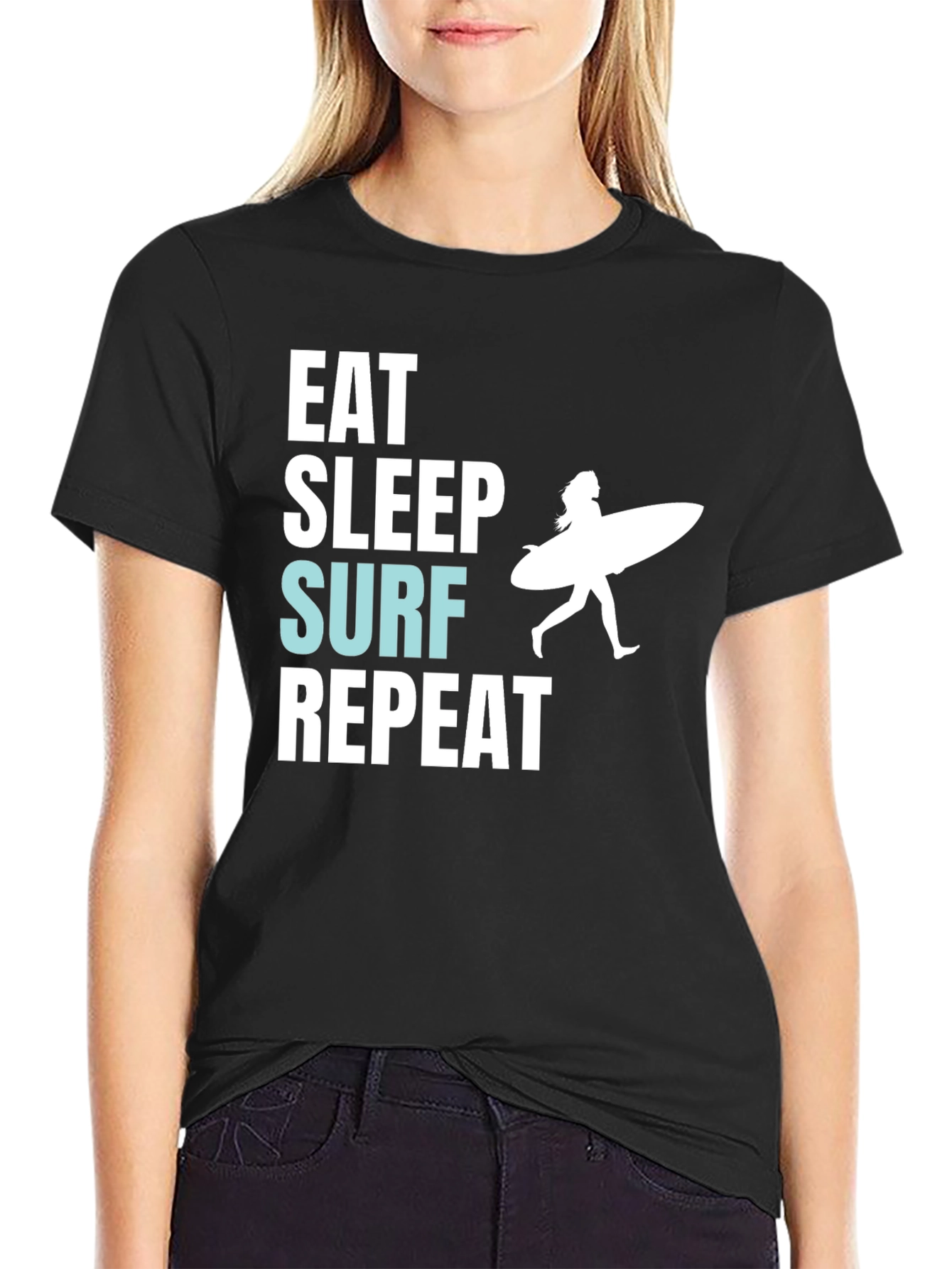 Eat Sleep Surf Repeat Graphic Tee