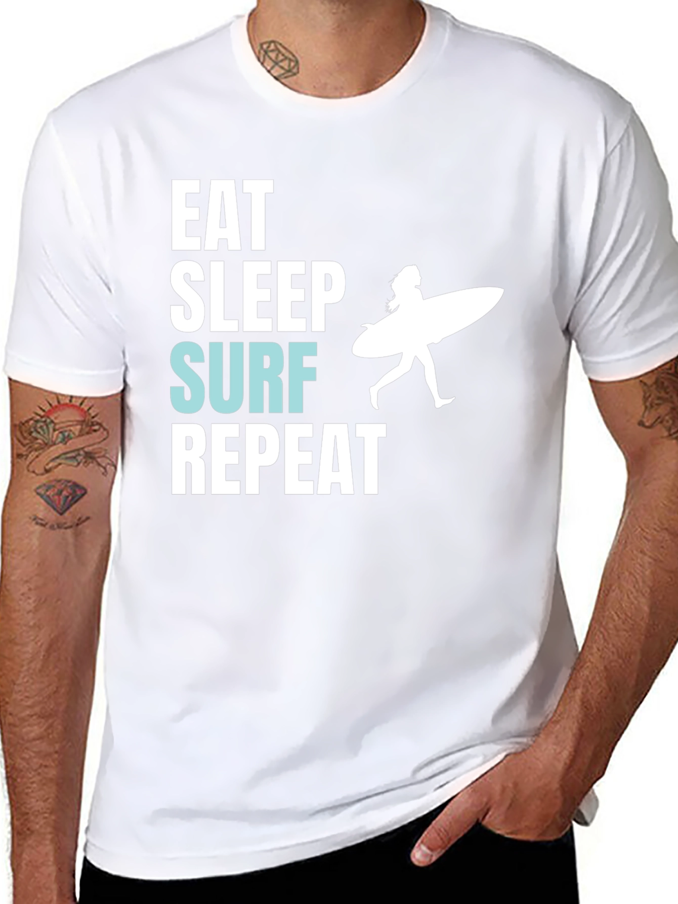 Eat Sleep Surf Repeat Graphic Tee
