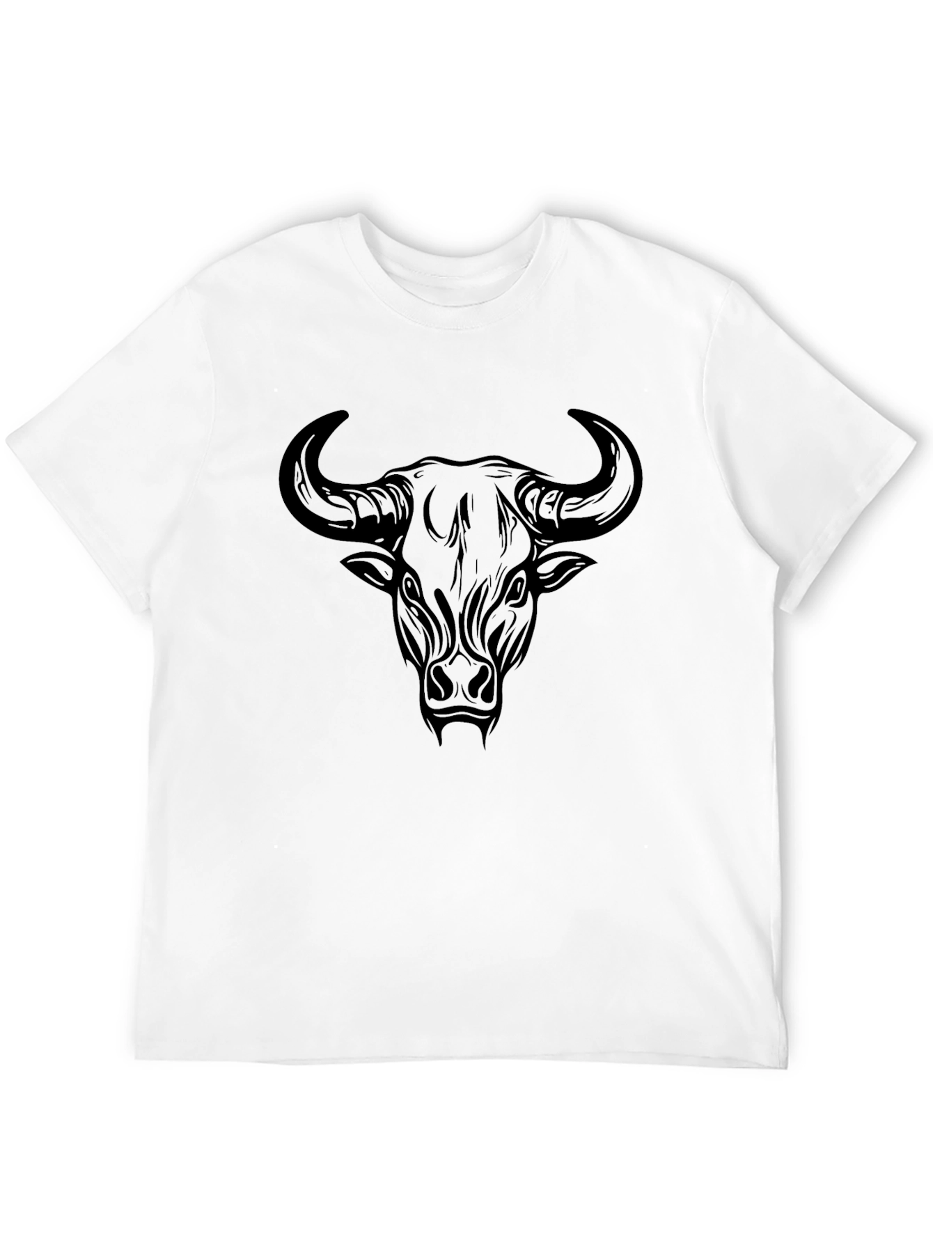 Black Bull Graphic Tee - Mens Crew Neck T-Shirt