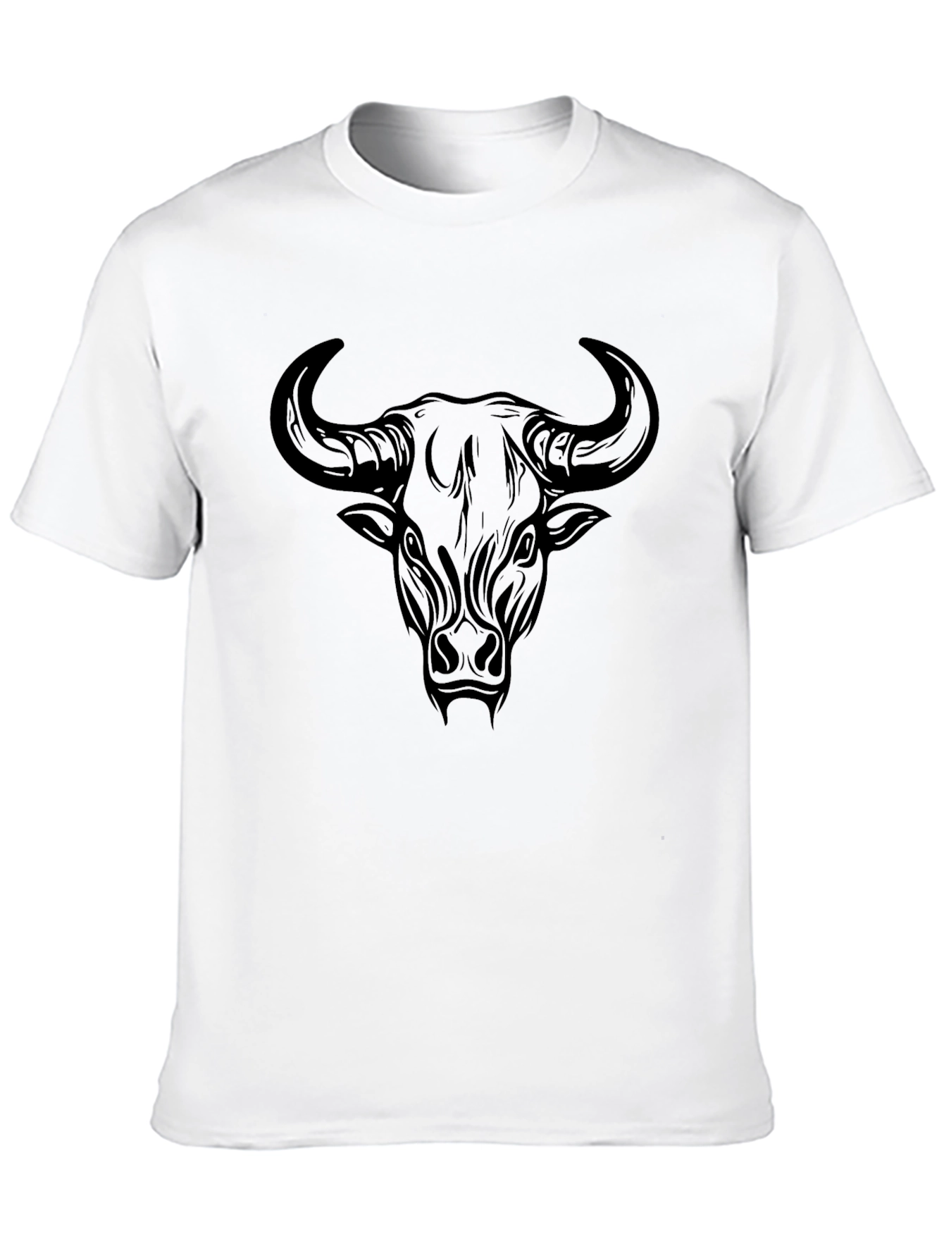Black Bull Graphic Tee - Mens Crew Neck T-Shirt