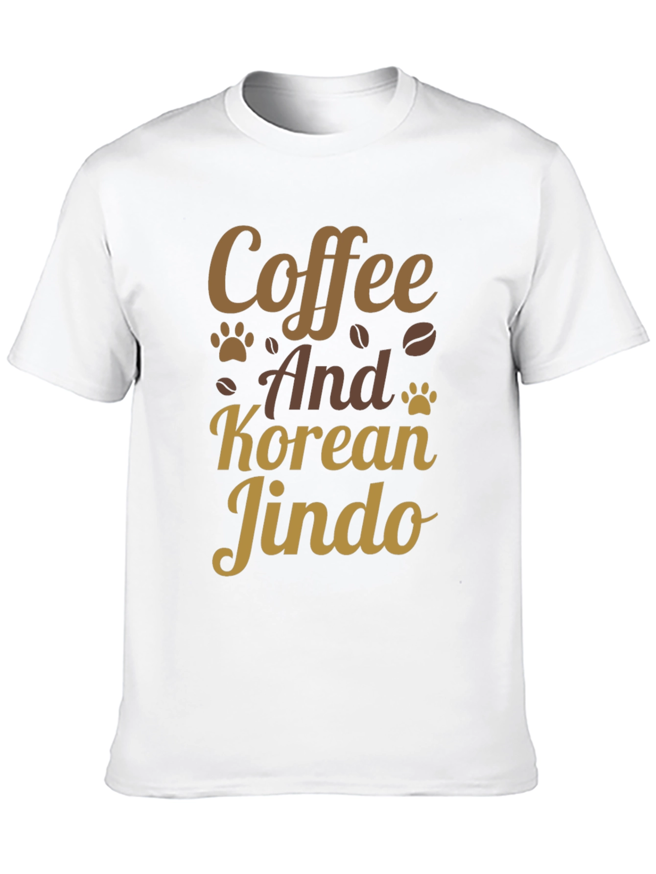 Coffee & Korean Jindo T-Shirt: Dog Lover Tee