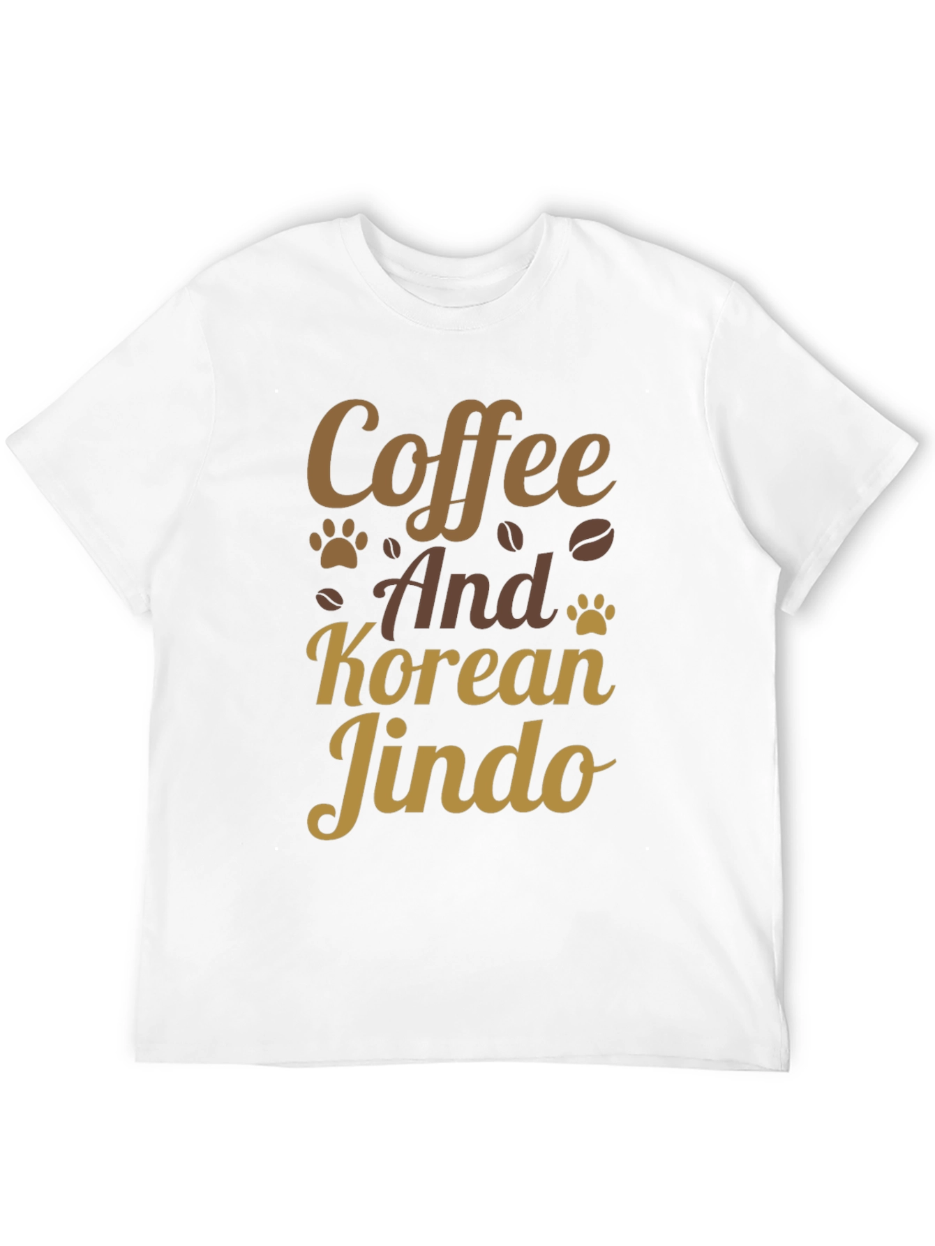 Coffee & Korean Jindo T-Shirt: Dog Lover Tee