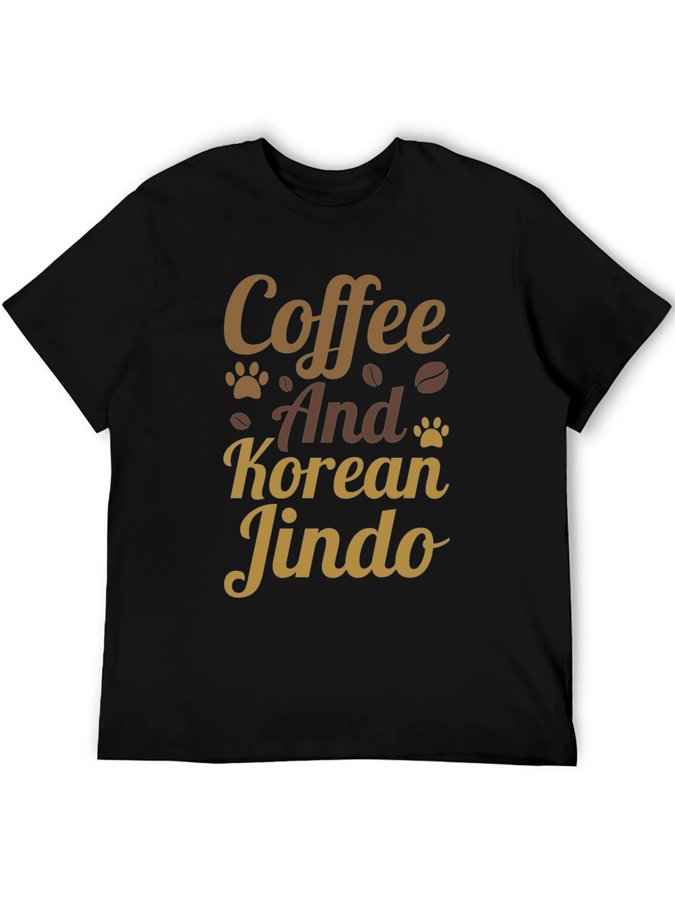 Coffee & Korean Jindo T-Shirt: Dog Lover Tee
