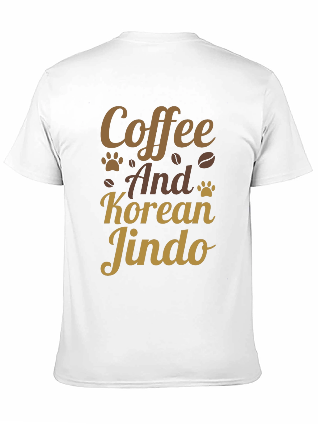 Coffee & Korean Jindo T-Shirt: Dog Lover Tee