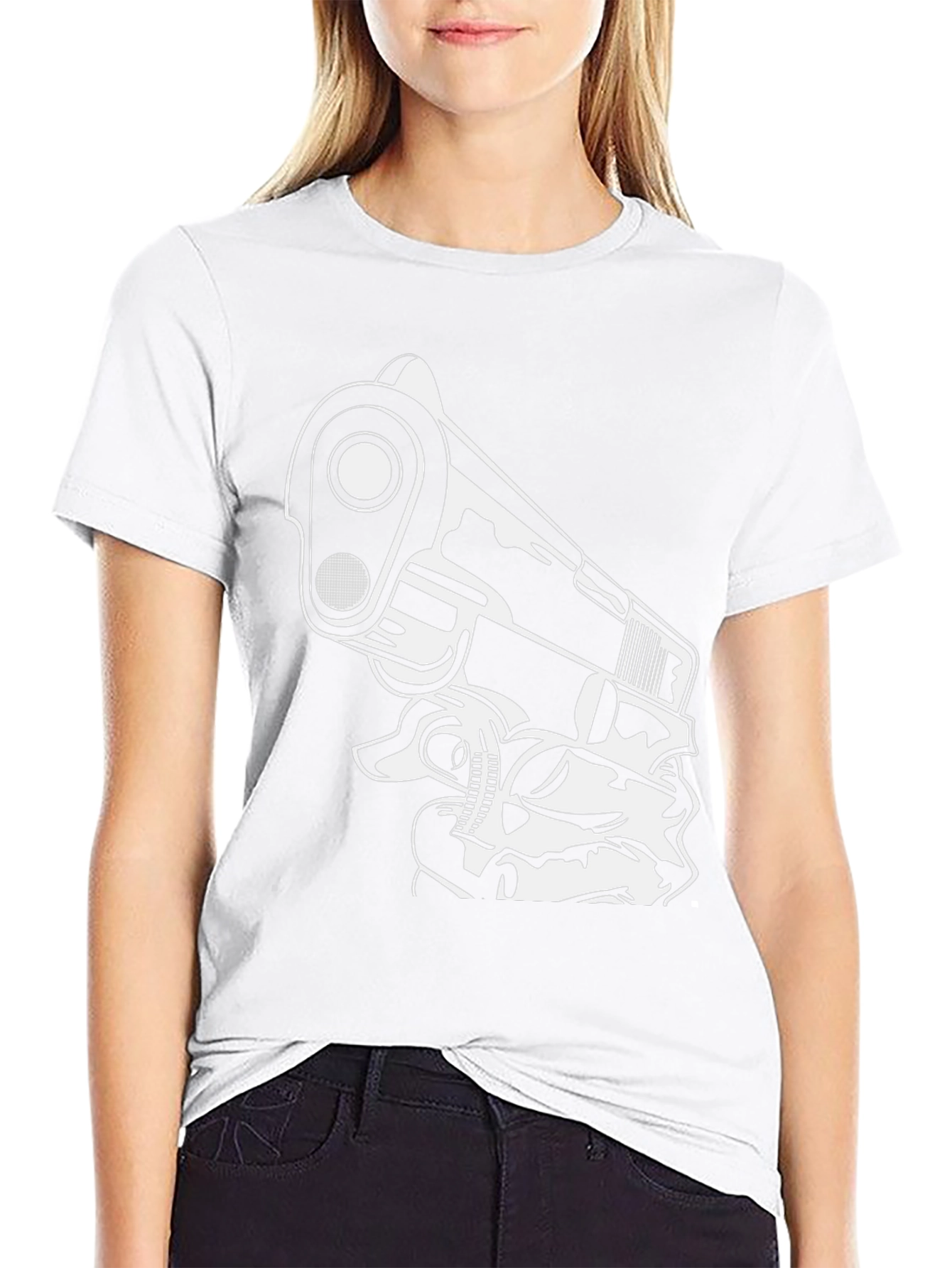 Gun Graphic Black T-Shirt - Edgy Streetwear