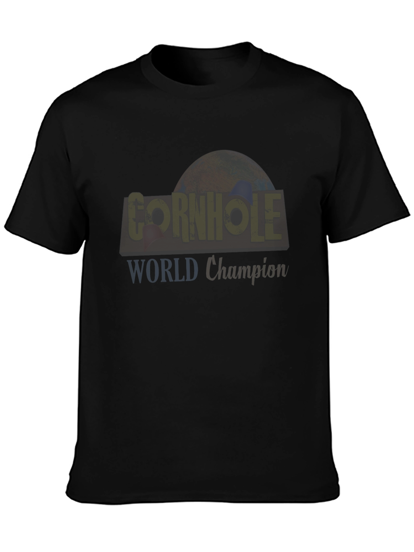 Cornhole World Champion Black T-Shirt