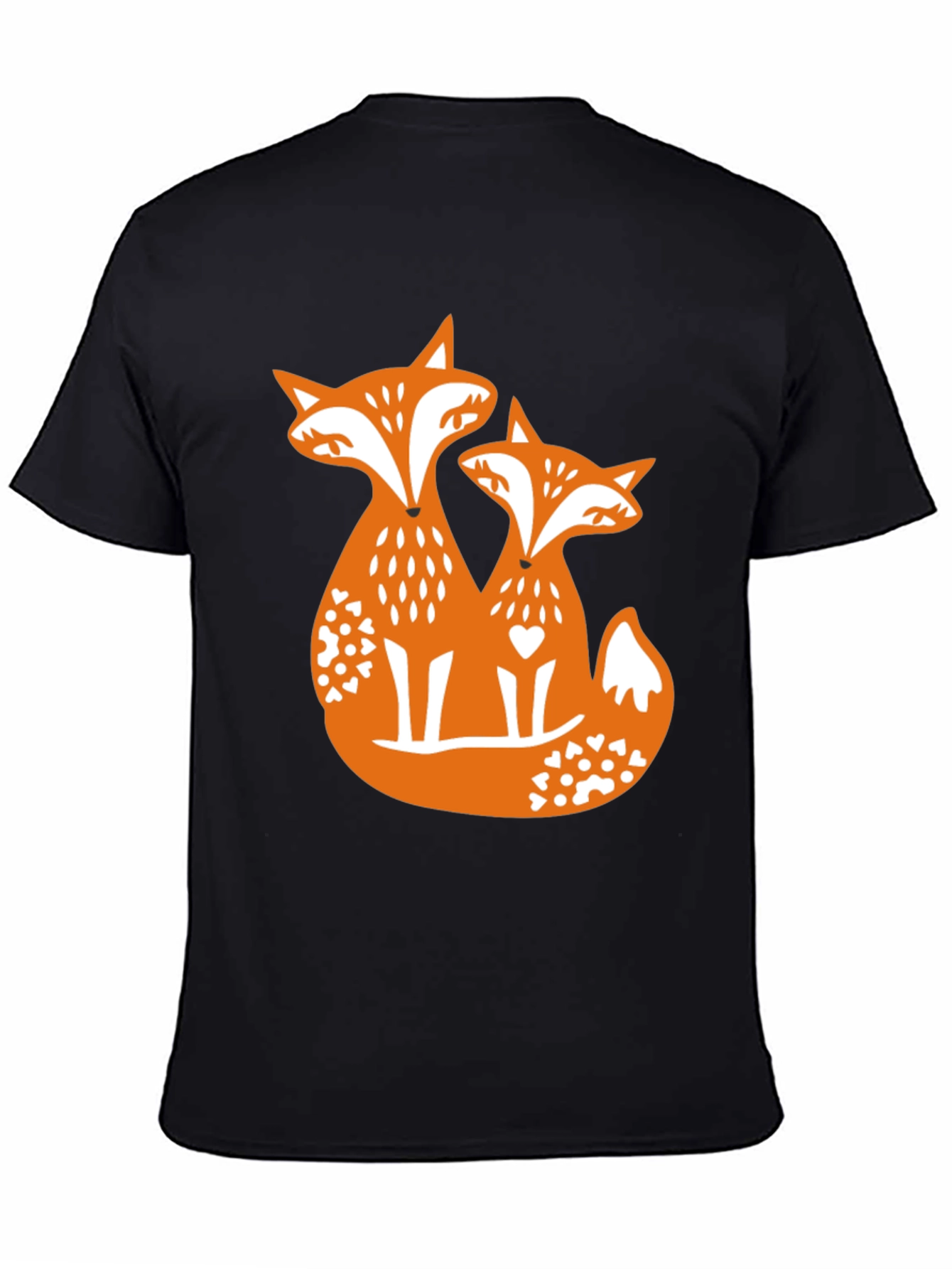 Fox Love Graphic Tee - Black Cotton Blend