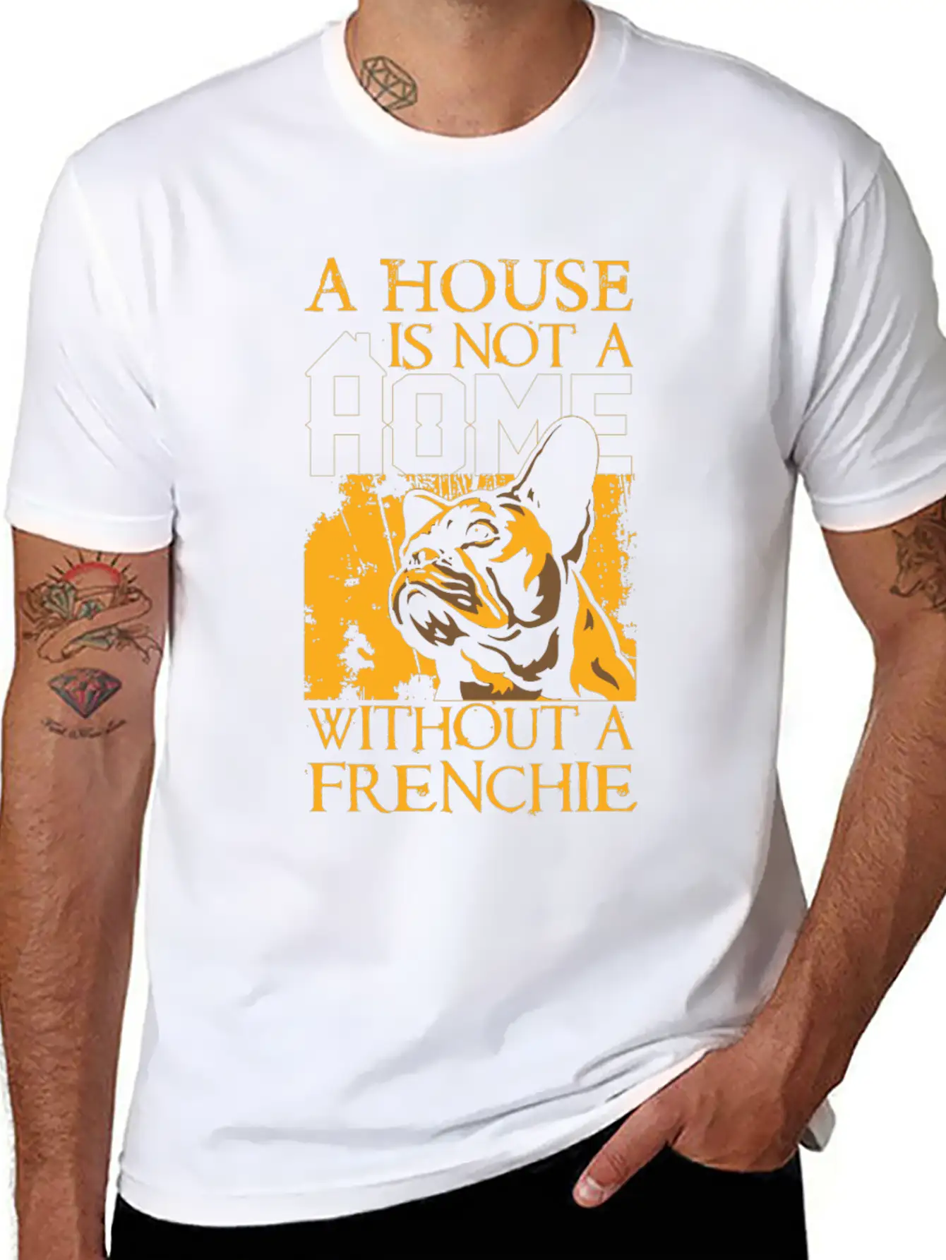 A House Is Not A Home Without A Frenchie Unisex Casual T-Shirt – Clean Design For Daily Comfort