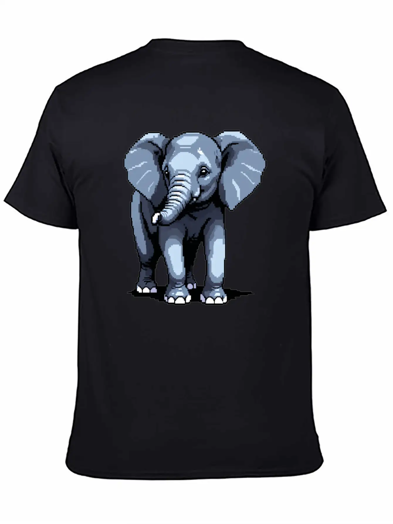 A Pixel Art Of An Elephant Unisex Casual T-Shirt – Clean Design For Daily Comfort