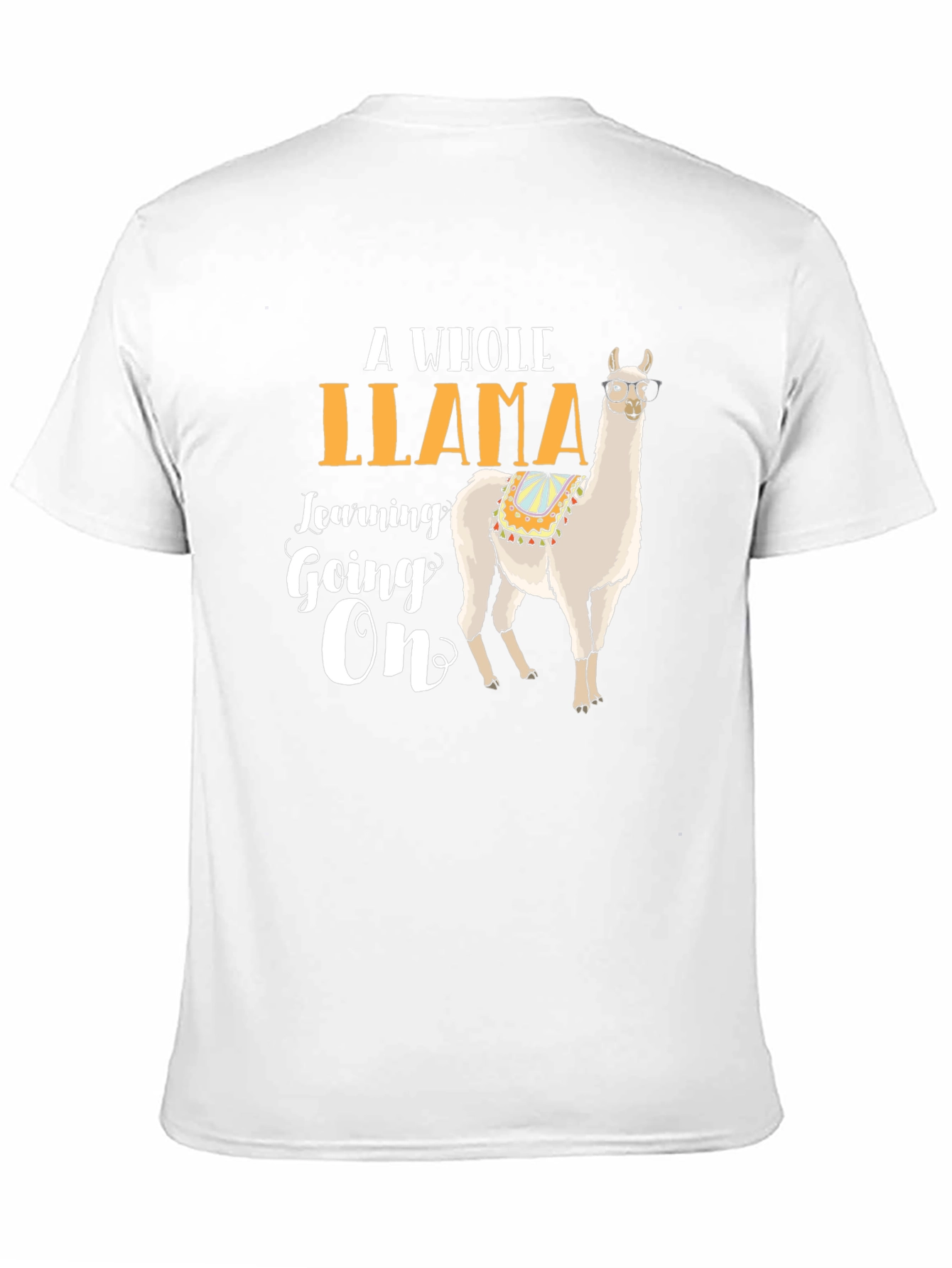 Llama Learning On T-Shirt | Fun Animal Graphic Tee