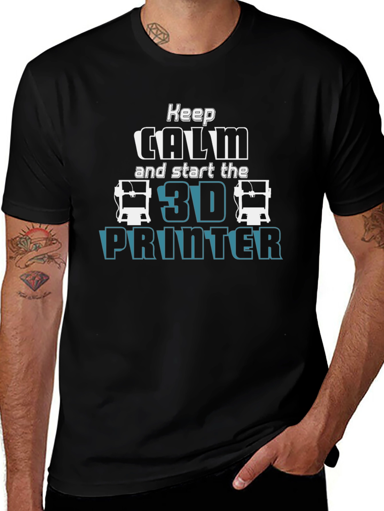 Keep Calm and Start the 3D Printer T-Shirt
