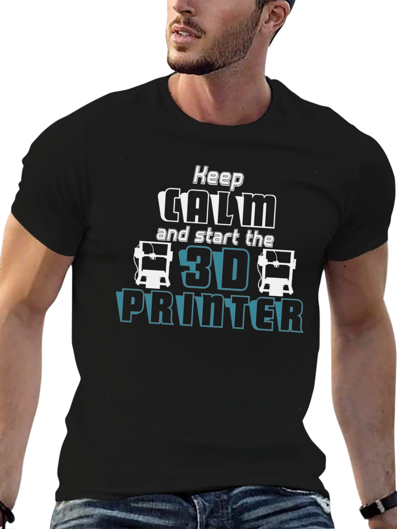 Keep Calm and Start the 3D Printer T-Shirt