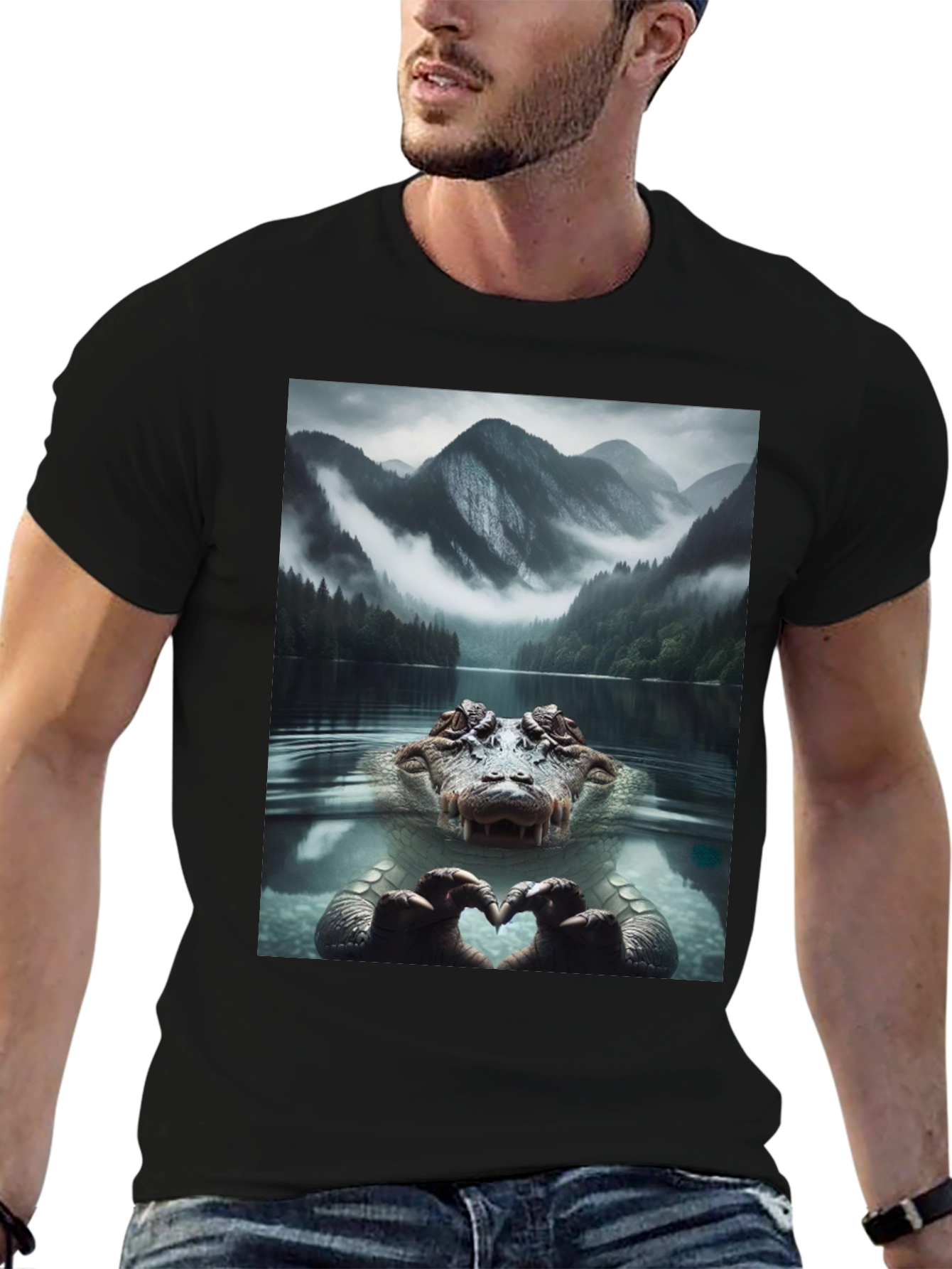 Alligator Love Lake Nature Graphic T-Shirt