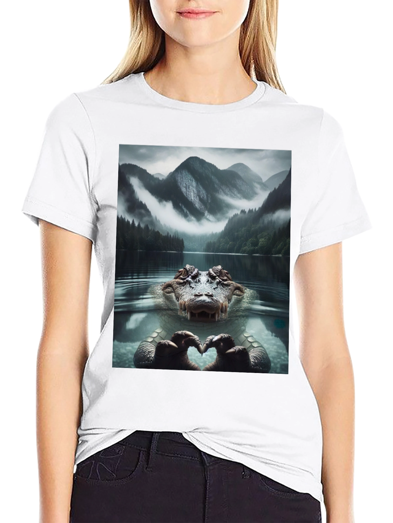 Alligator Love Lake Nature Graphic T-Shirt
