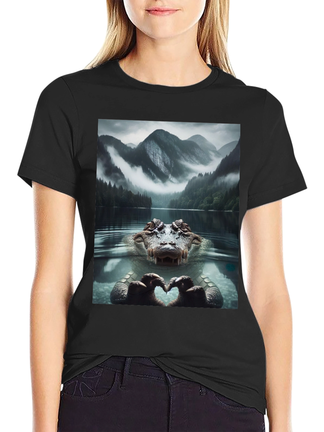 Alligator Love Lake Nature Graphic T-Shirt