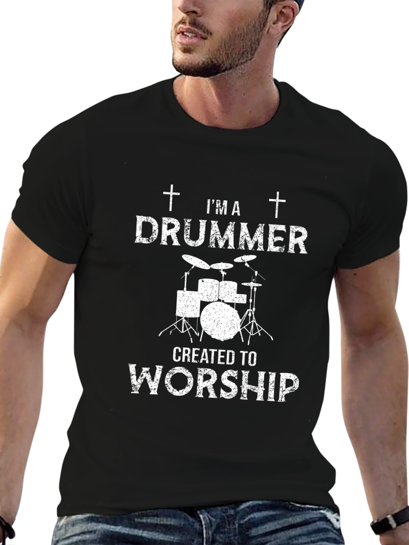 Im A Drummer Created to Worship T-Shirt