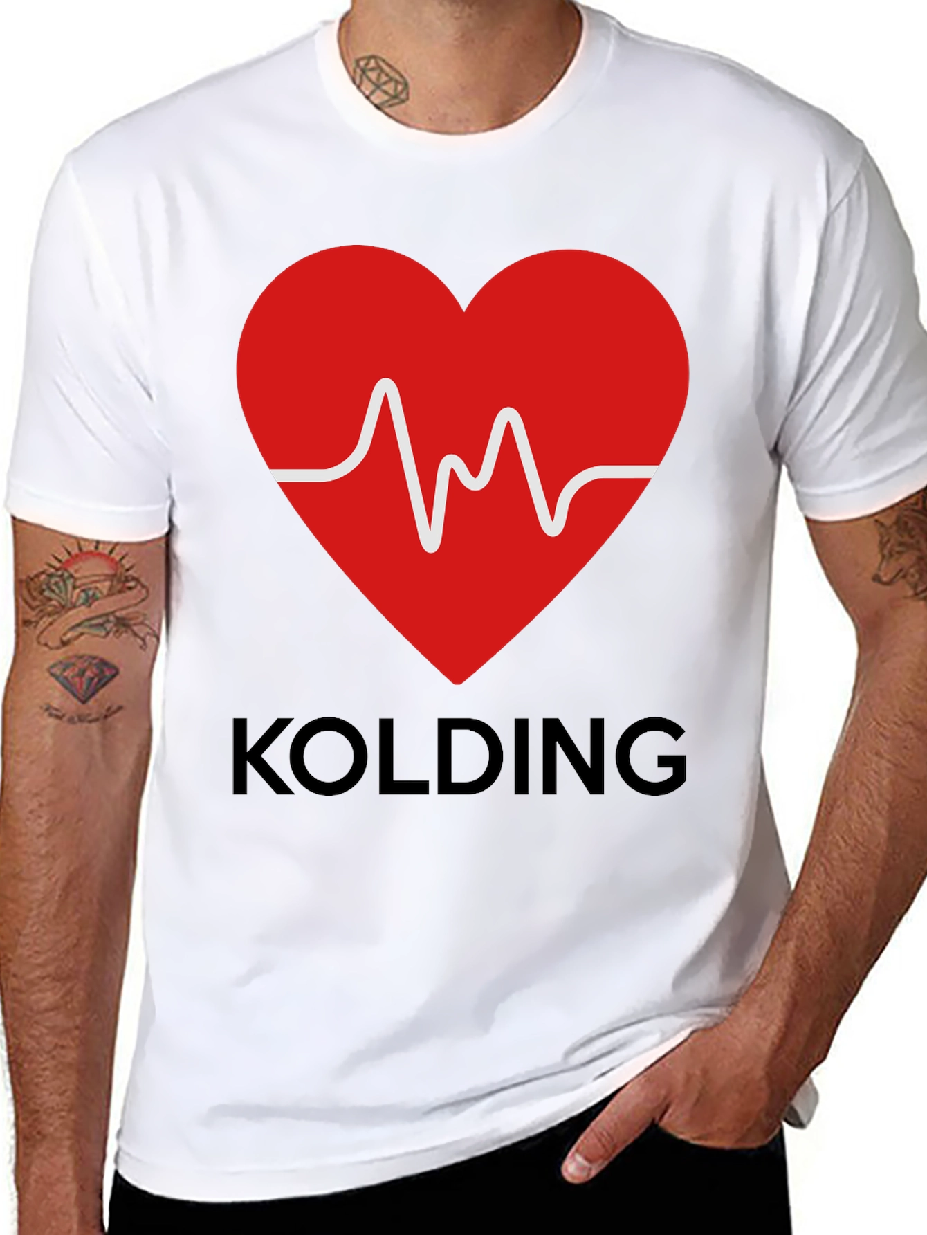 KOLDING Heartbeat Graphic T-Shirt - Stylish & Comfortable