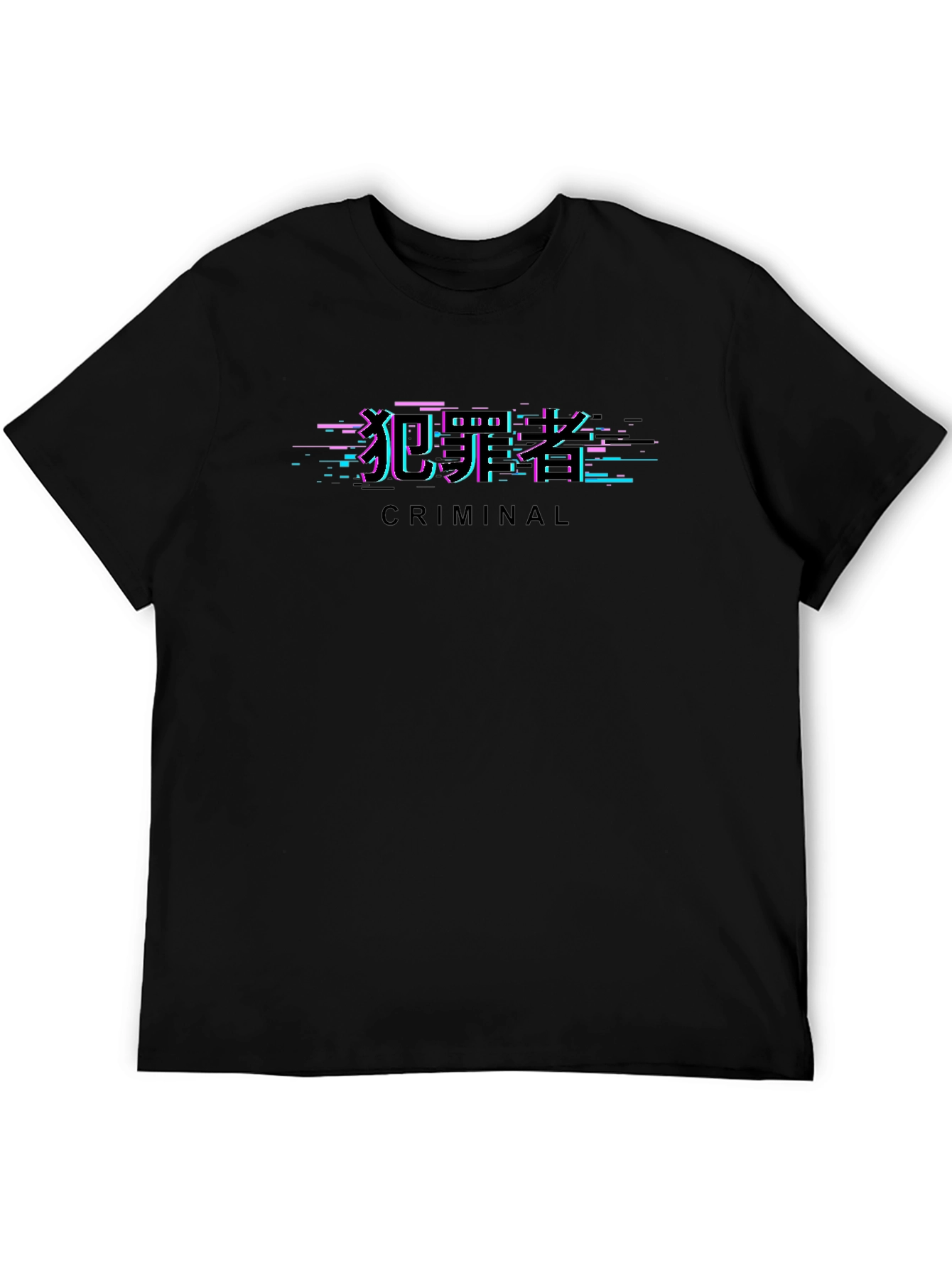 Criminal Glitch Black T-Shirt
