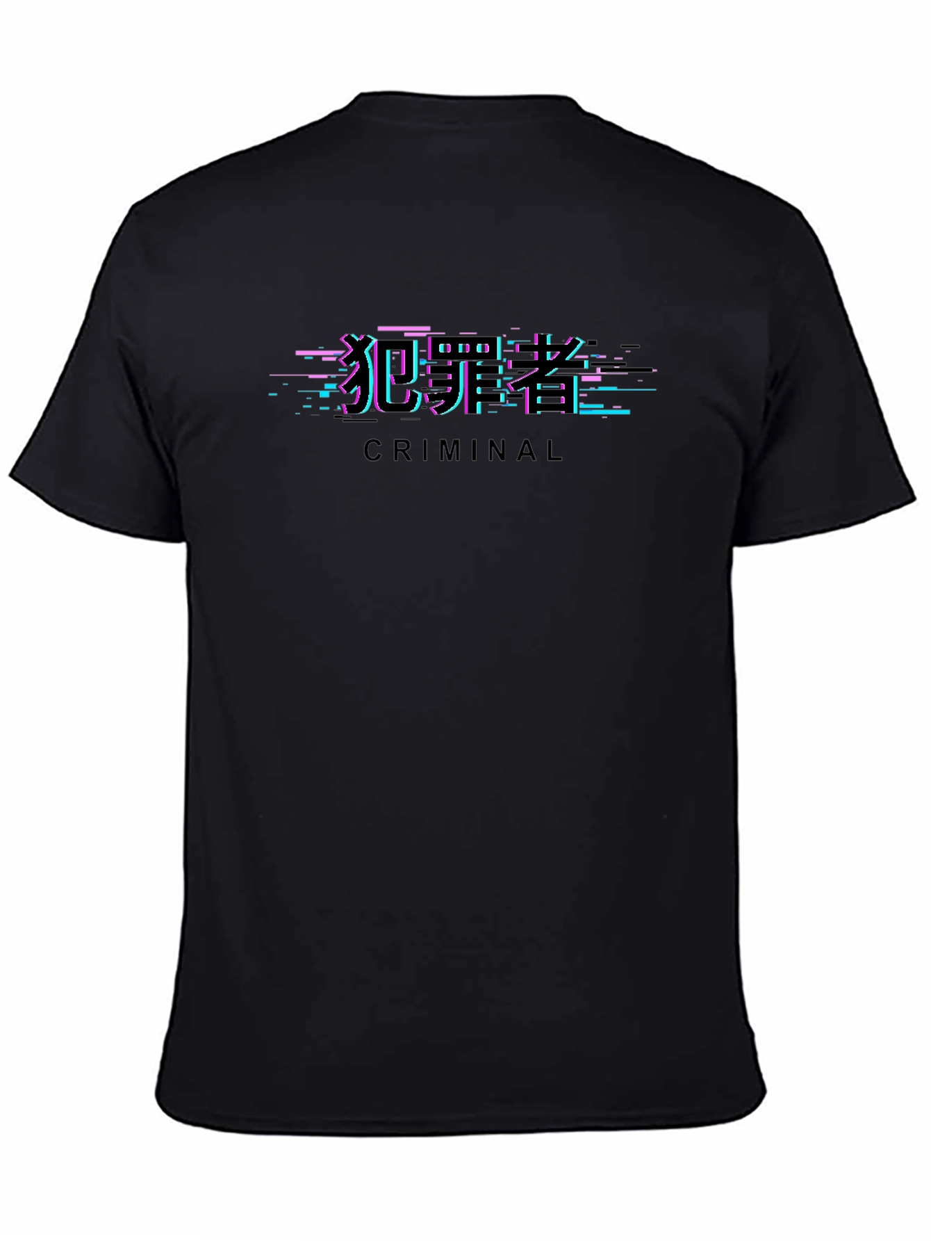 Criminal Glitch Black T-Shirt