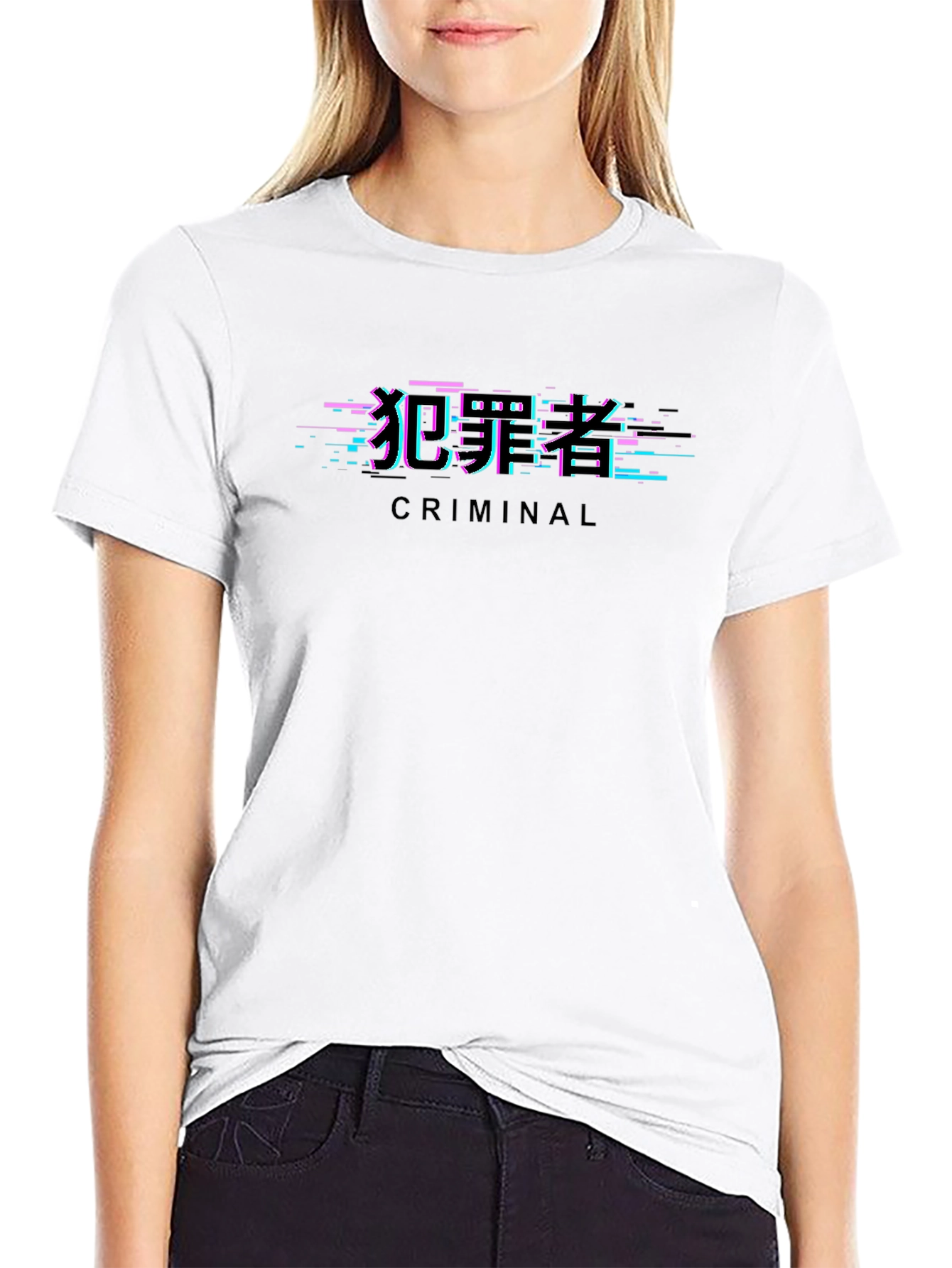 Criminal Glitch Black T-Shirt
