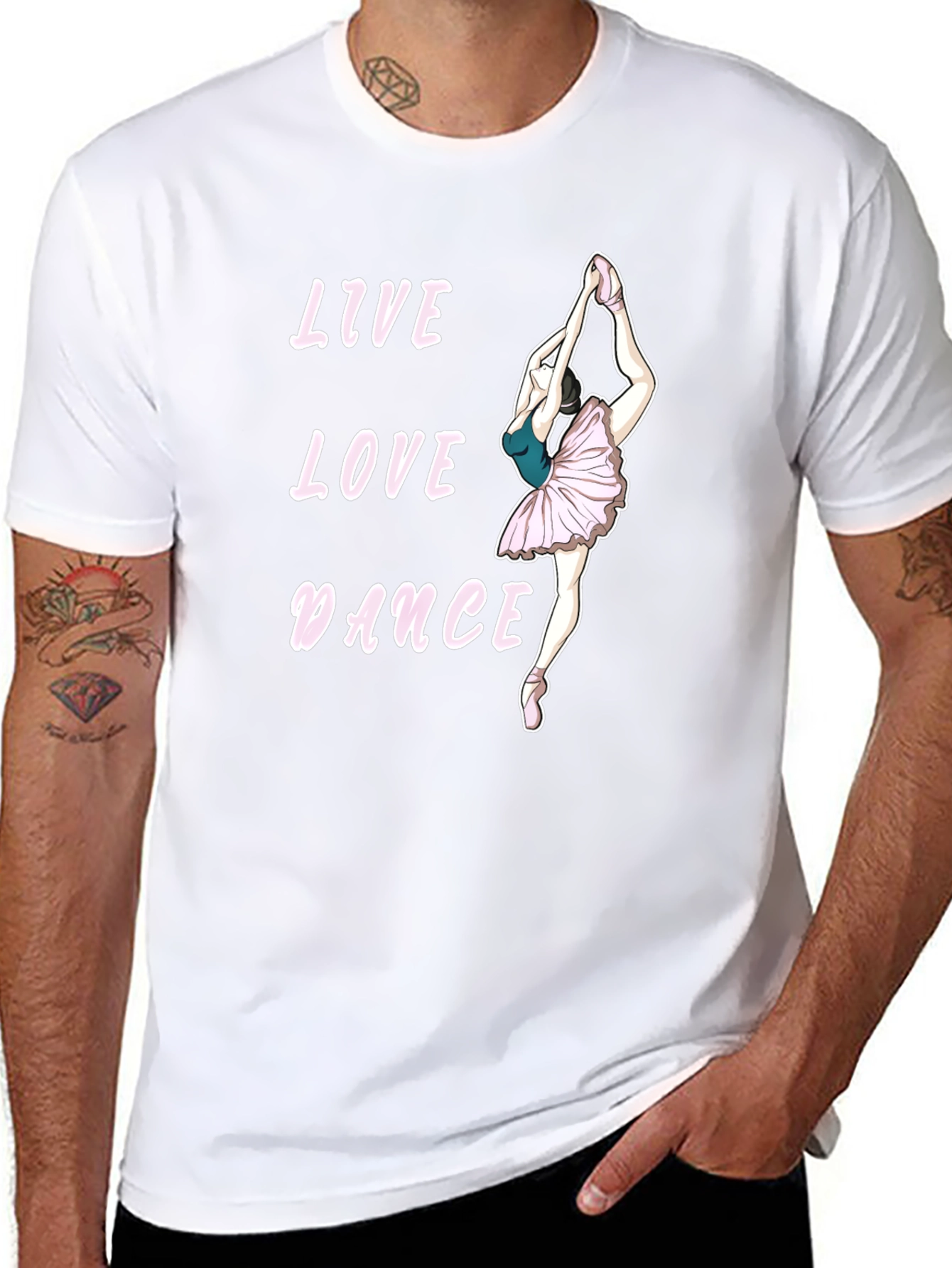 Live Love Dance Graphic Tee - Ballerina Black T-Shirt