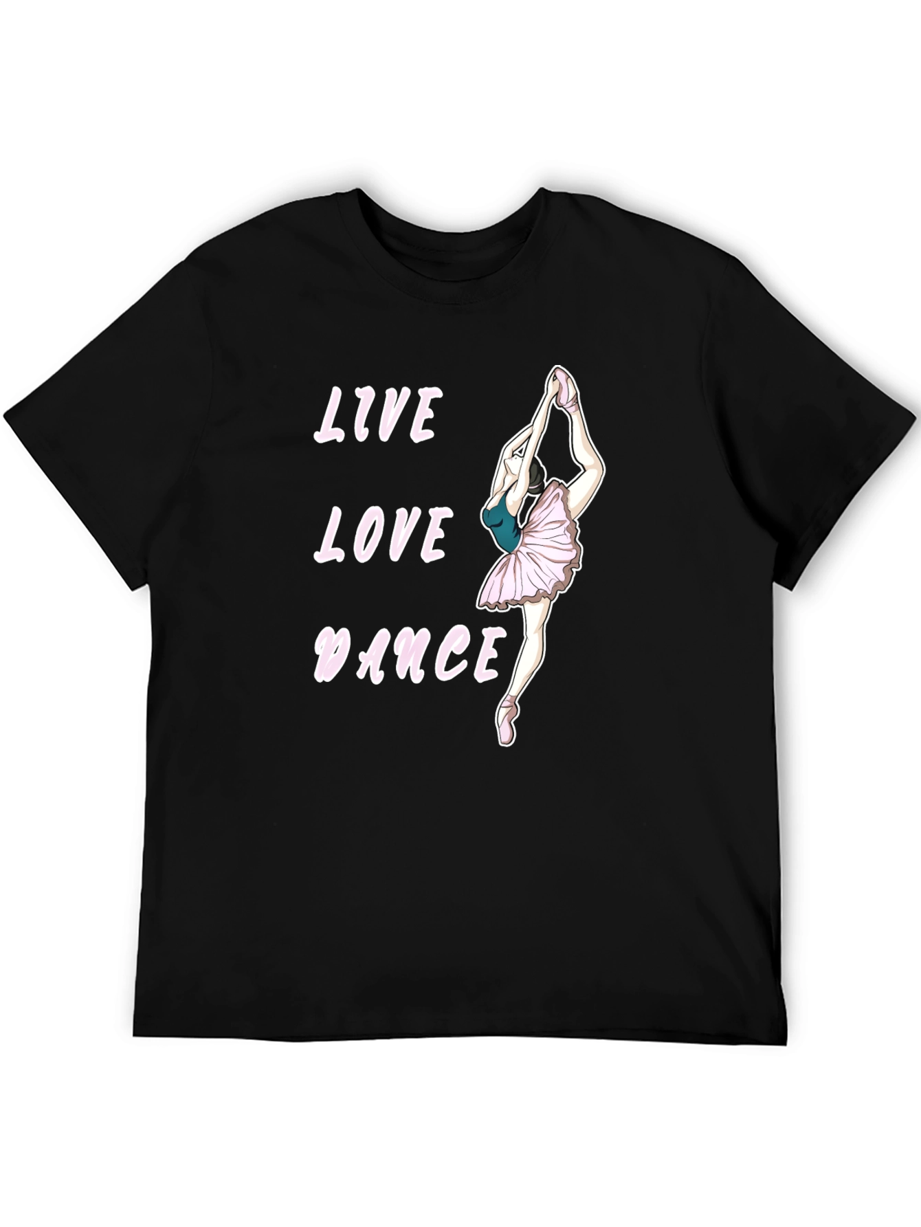 Live Love Dance Graphic Tee - Ballerina Black T-Shirt