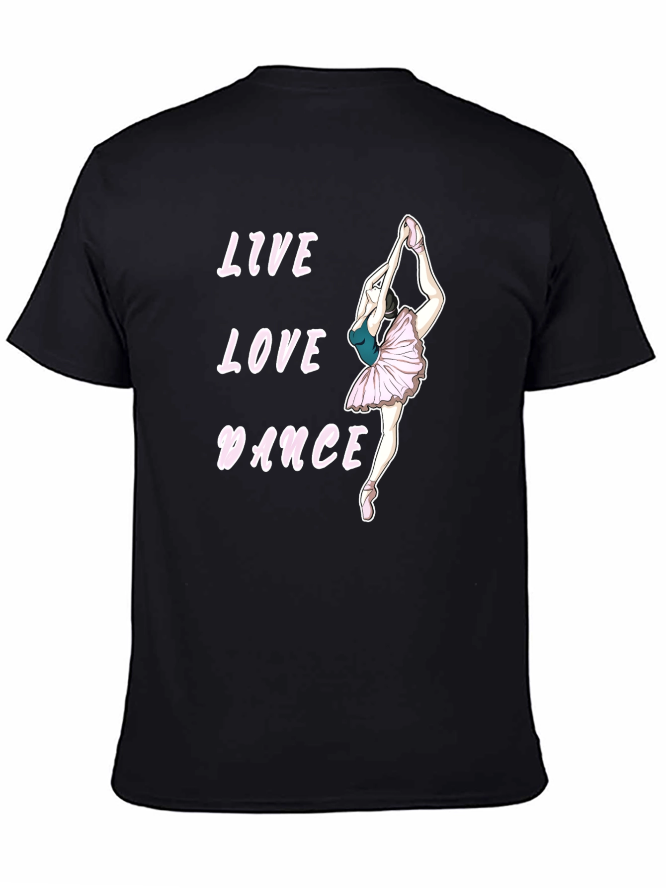 Live Love Dance Graphic Tee - Ballerina Black T-Shirt
