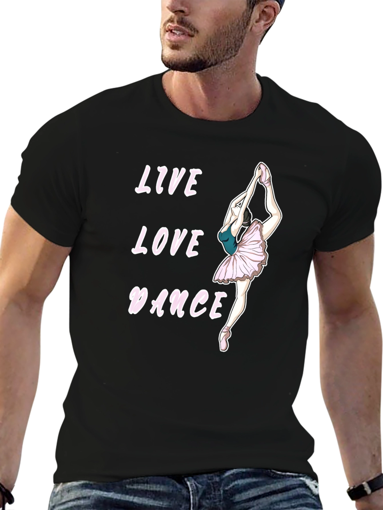 Live Love Dance Graphic Tee - Ballerina Black T-Shirt