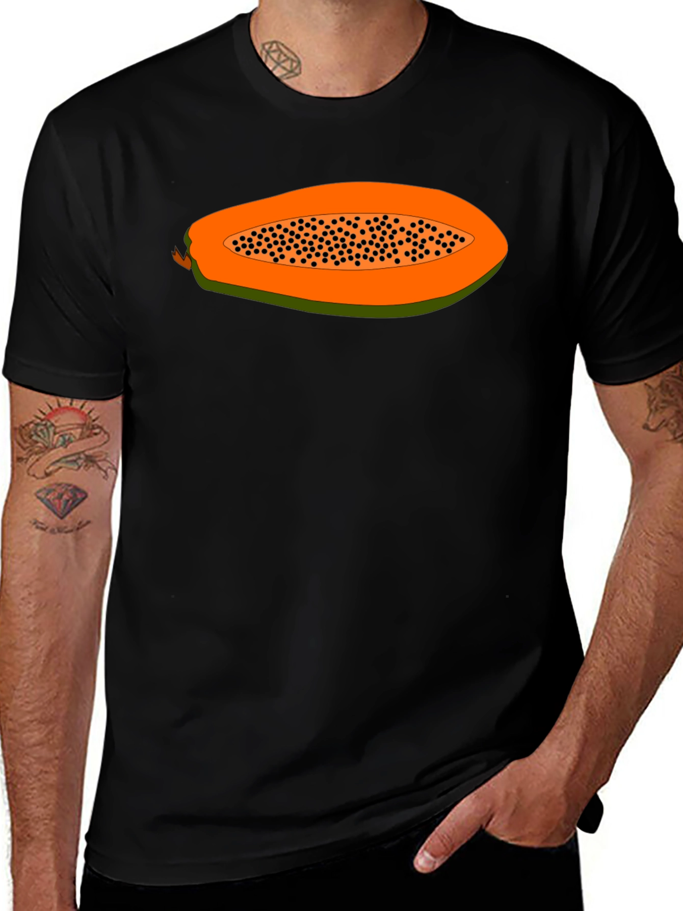 Papaya T-Shirt - Tropical Fruit Design