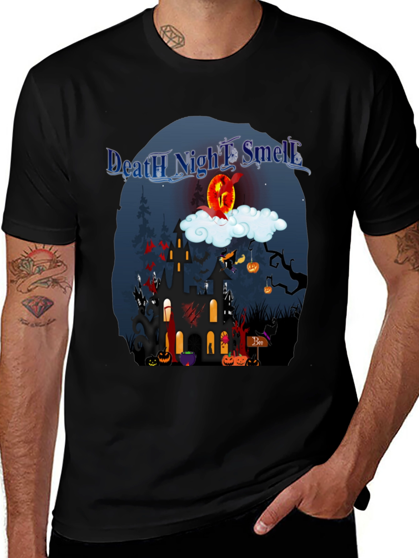 Death Night Smell T-Shirt Halloween Graphic Tee