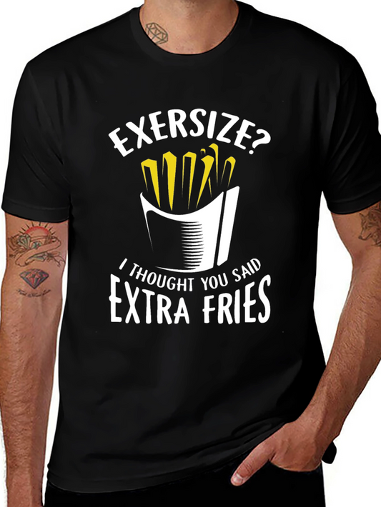 Funny Extra Fries Graphic T-Shirt