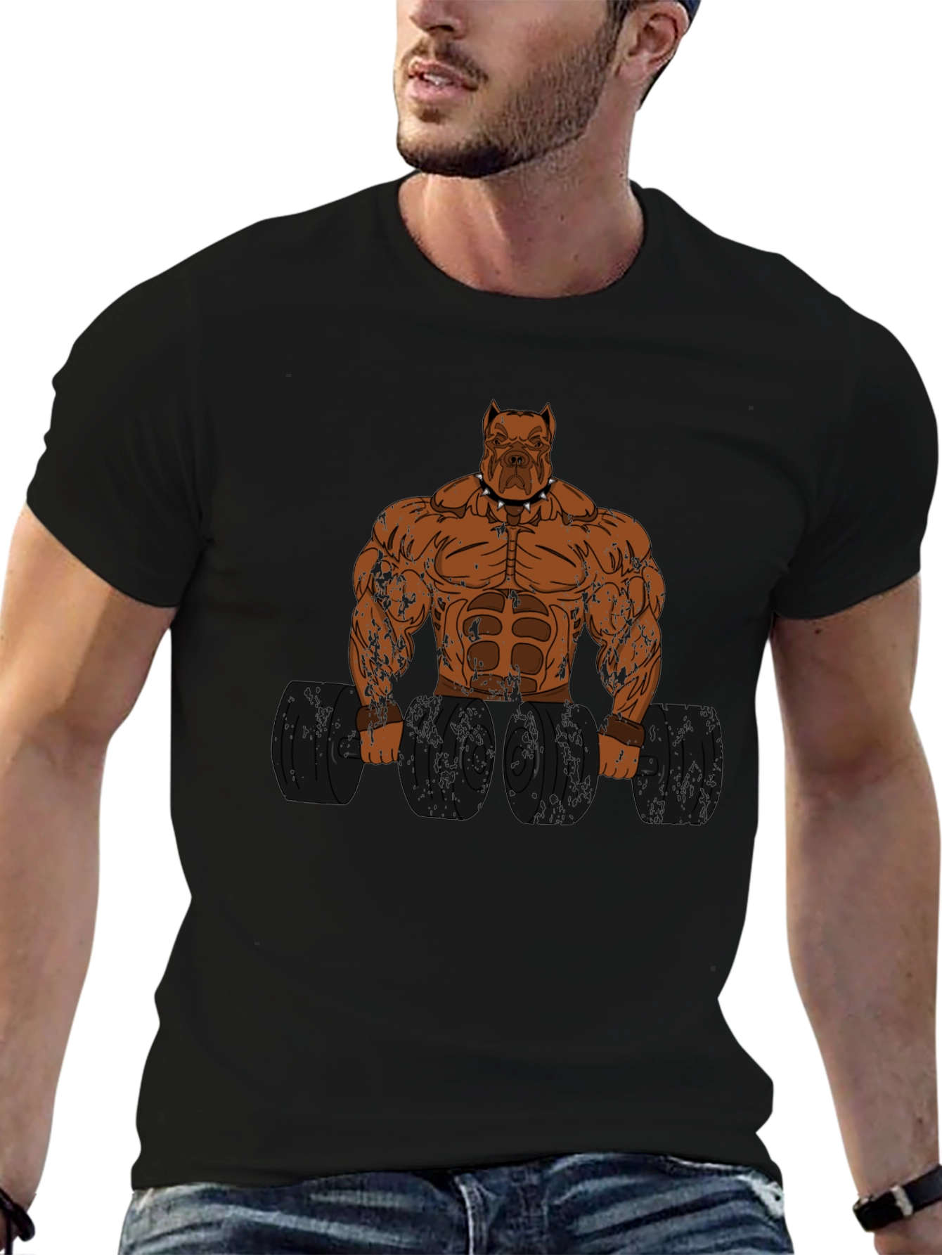 Pitbull Bodybuilder Graphic T-Shirt