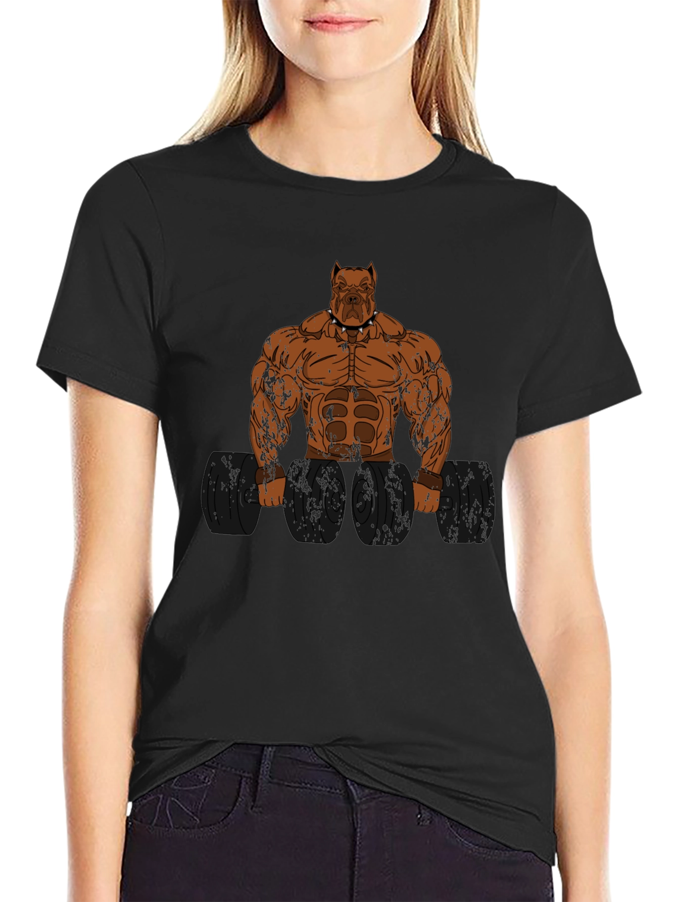 Pitbull Bodybuilder Graphic T-Shirt