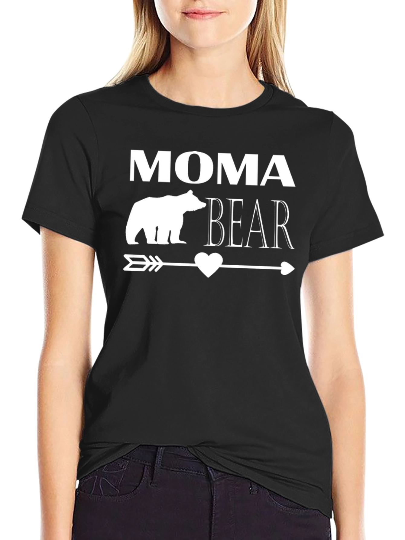 Moma Bear Graphic Tee - Black T-Shirt
