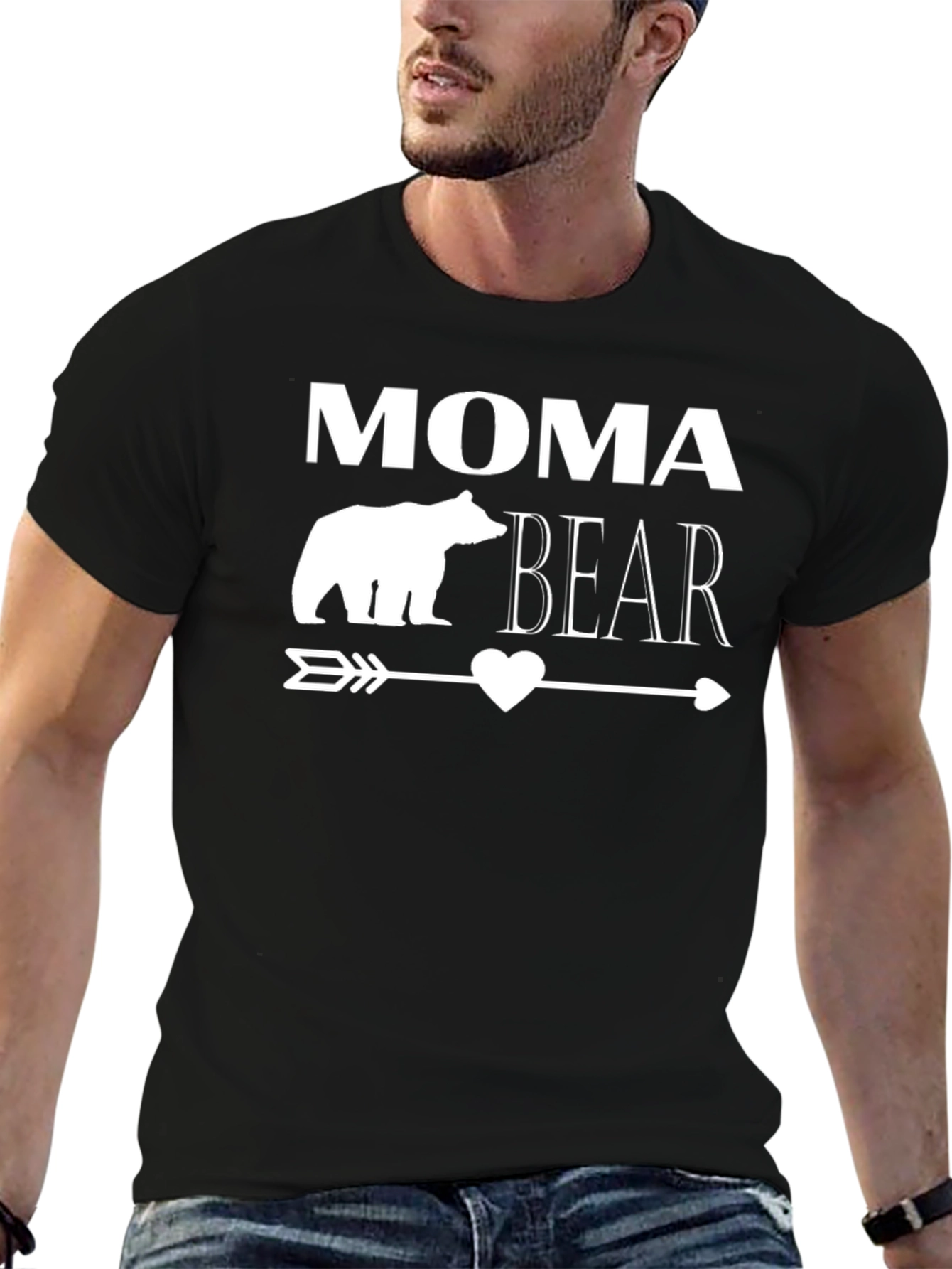 Moma Bear Graphic Tee - Black T-Shirt