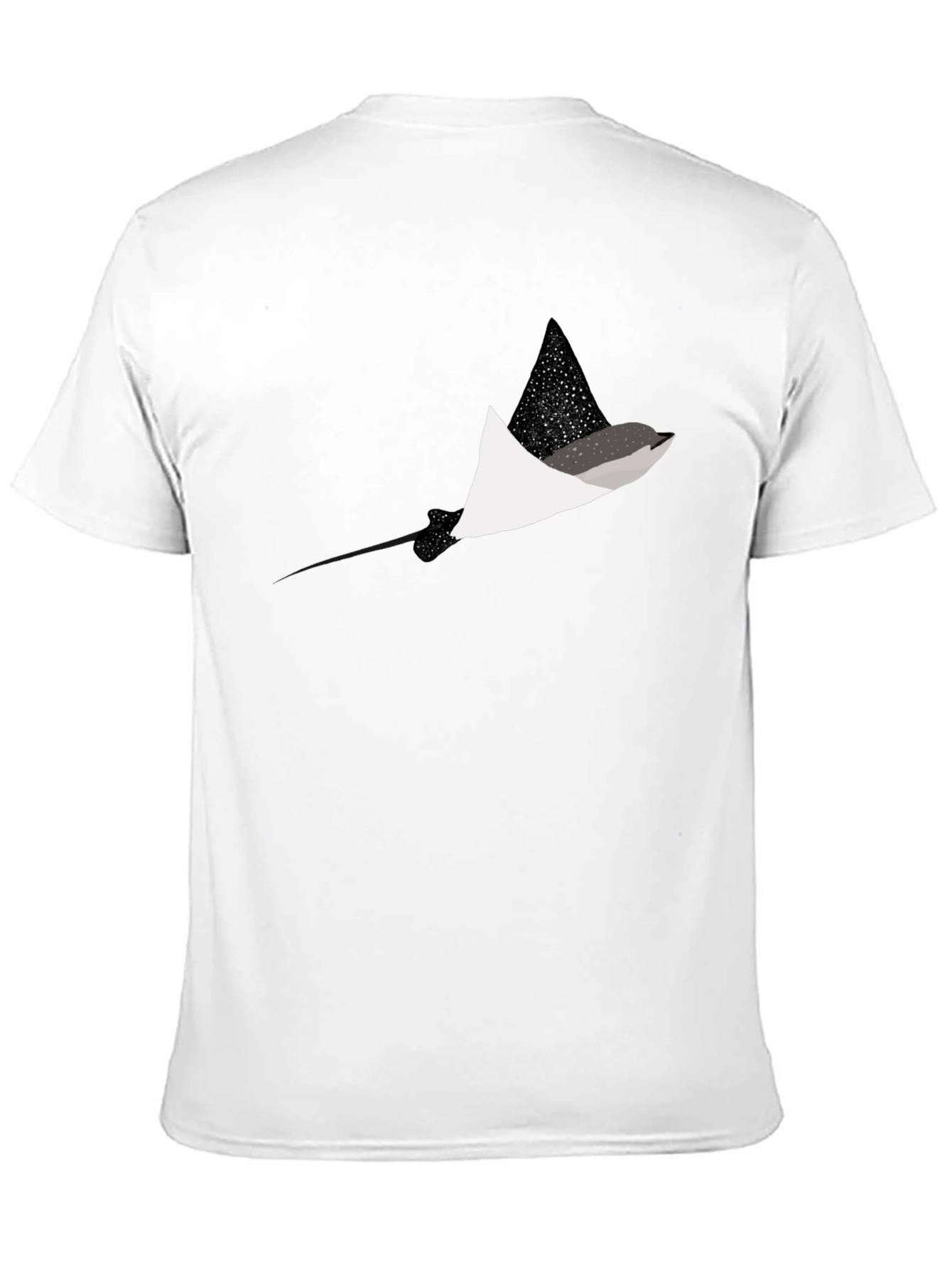 Black T-Shirt with Stingray Graphic