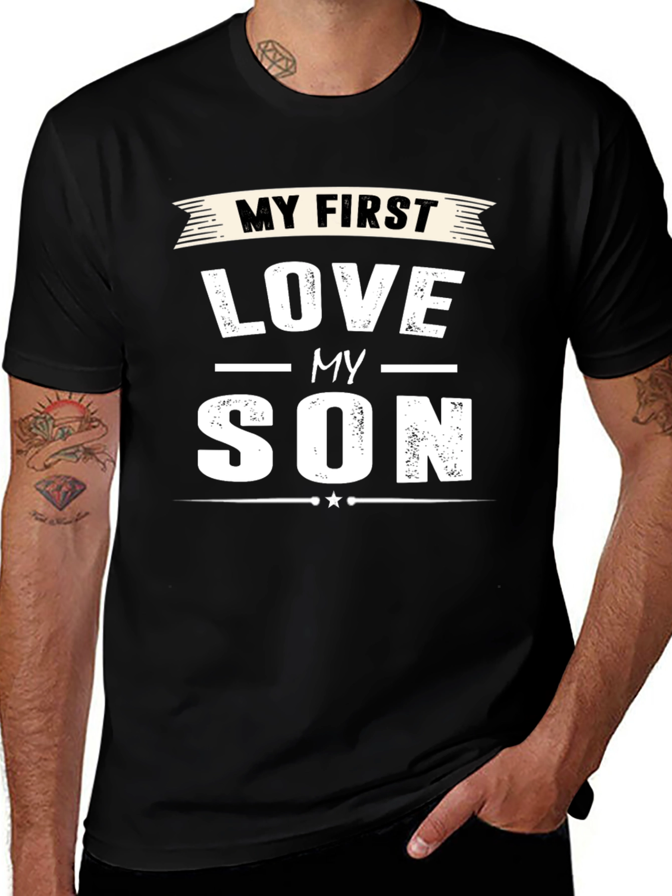 My First Love My Son T-Shirt Dad Gift
