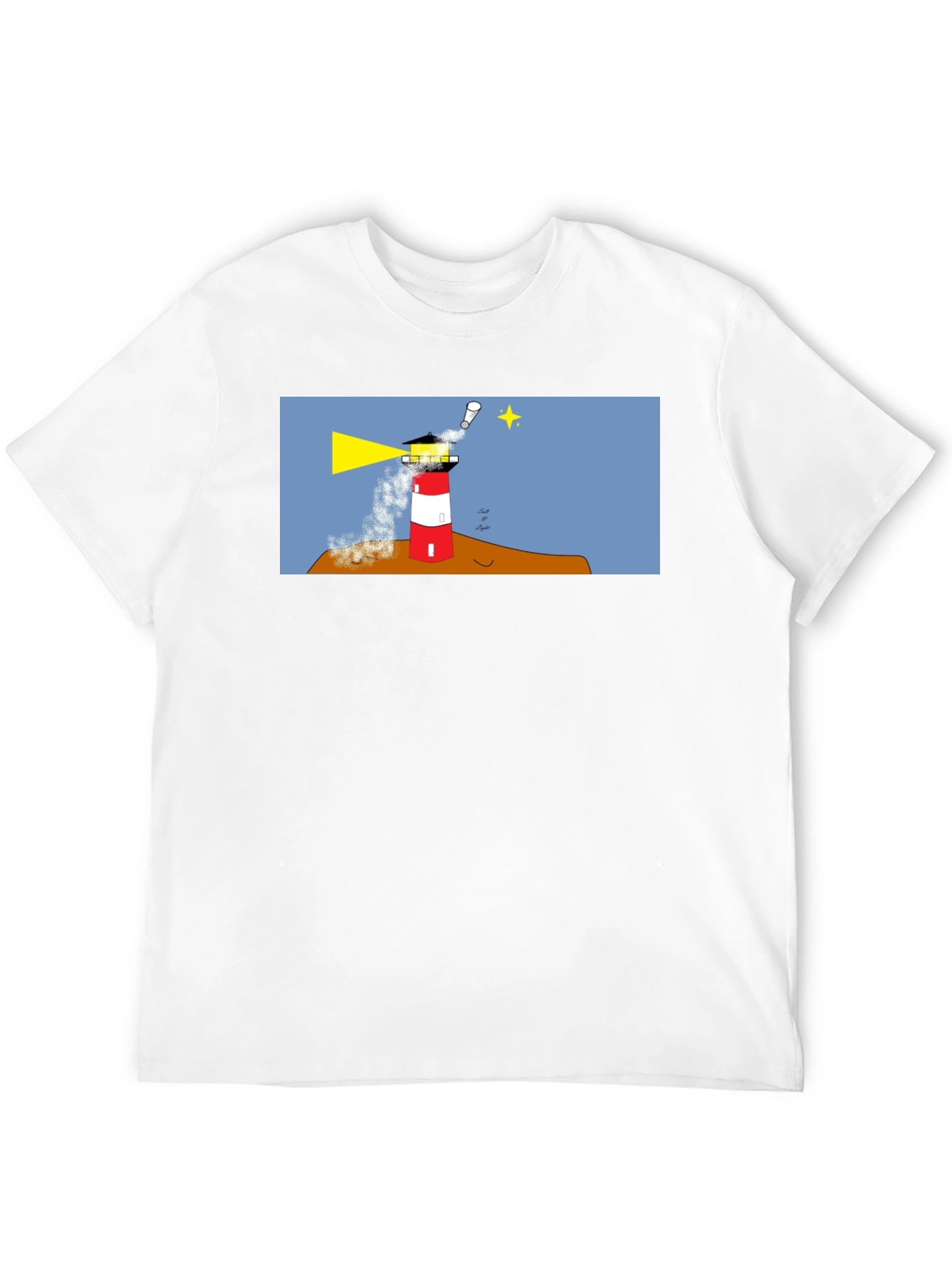 Lighthouse Graphic Tee - Black Cotton T-Shirt