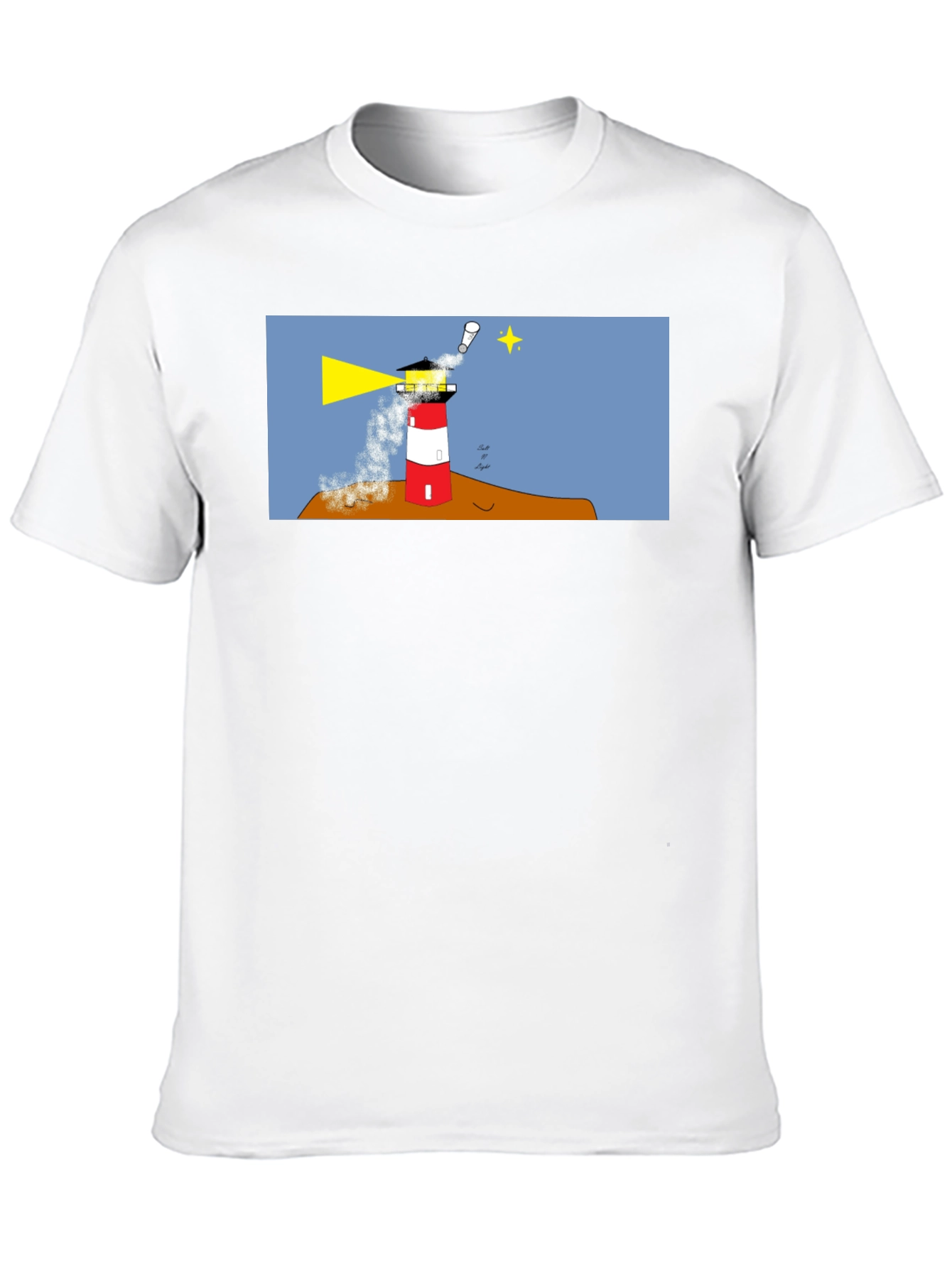 Lighthouse Graphic Tee - Black Cotton T-Shirt