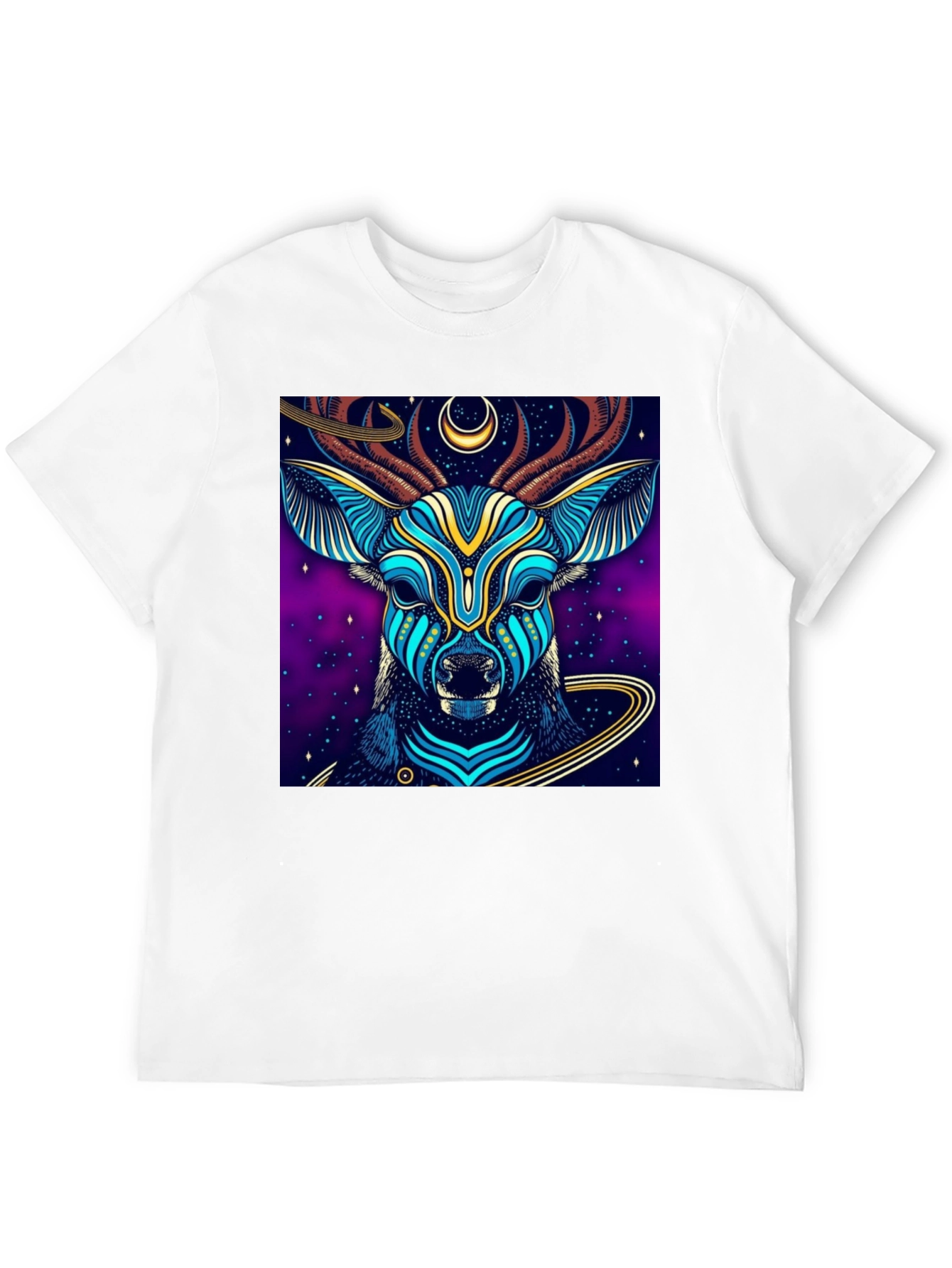 Mystic Deer Graphic Tee - Black