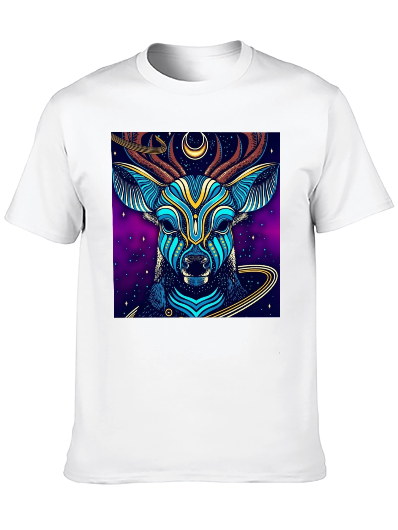 Mystic Deer Graphic Tee - Black