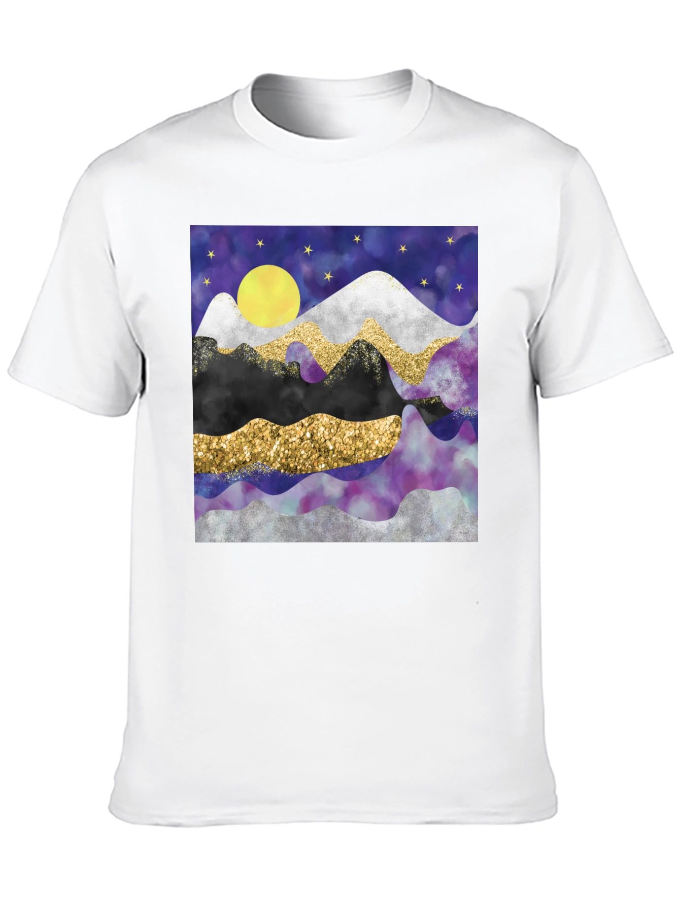 Abstract Mountain & Moon Graphic Tee