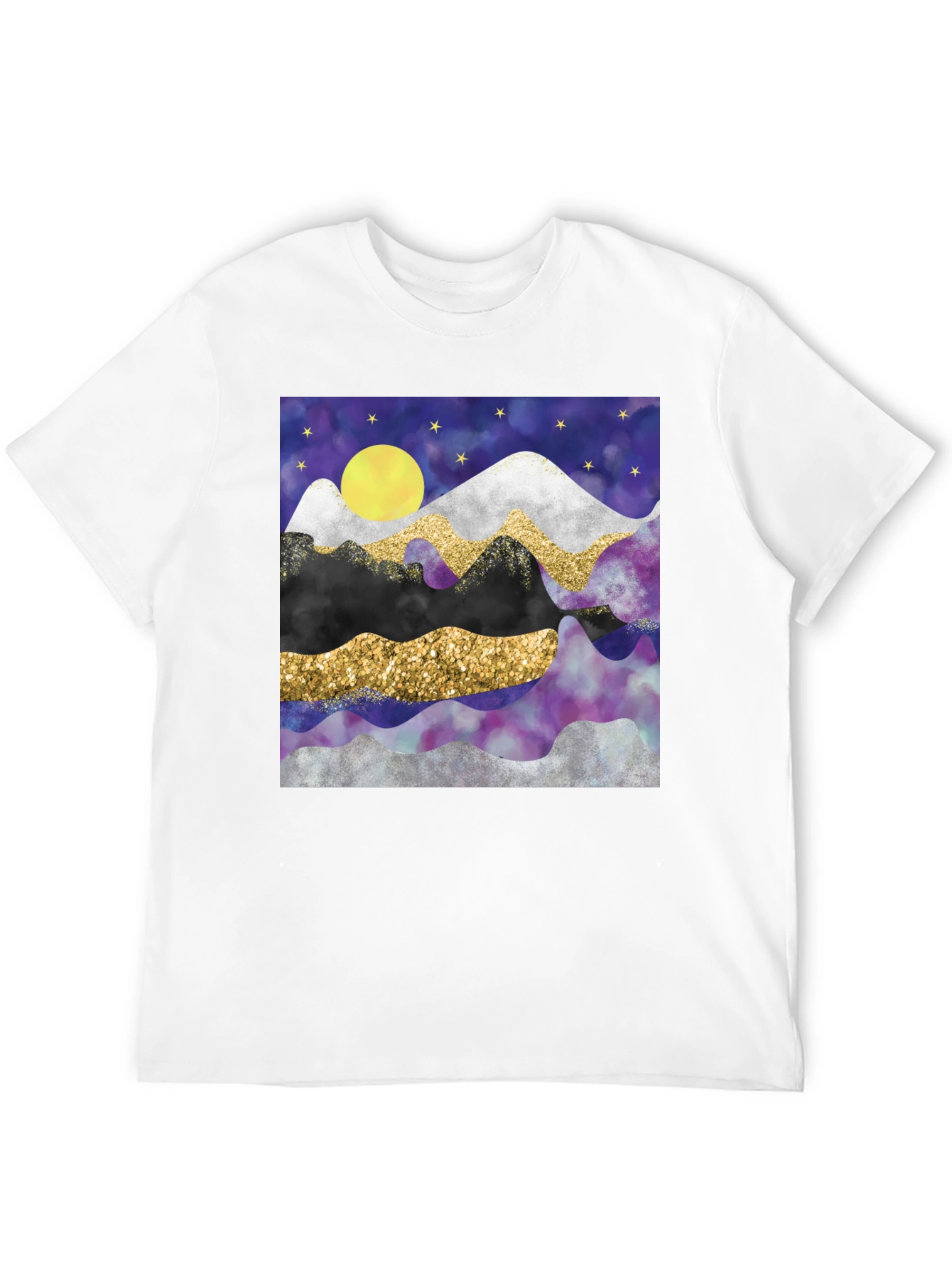 Abstract Mountain & Moon Graphic Tee