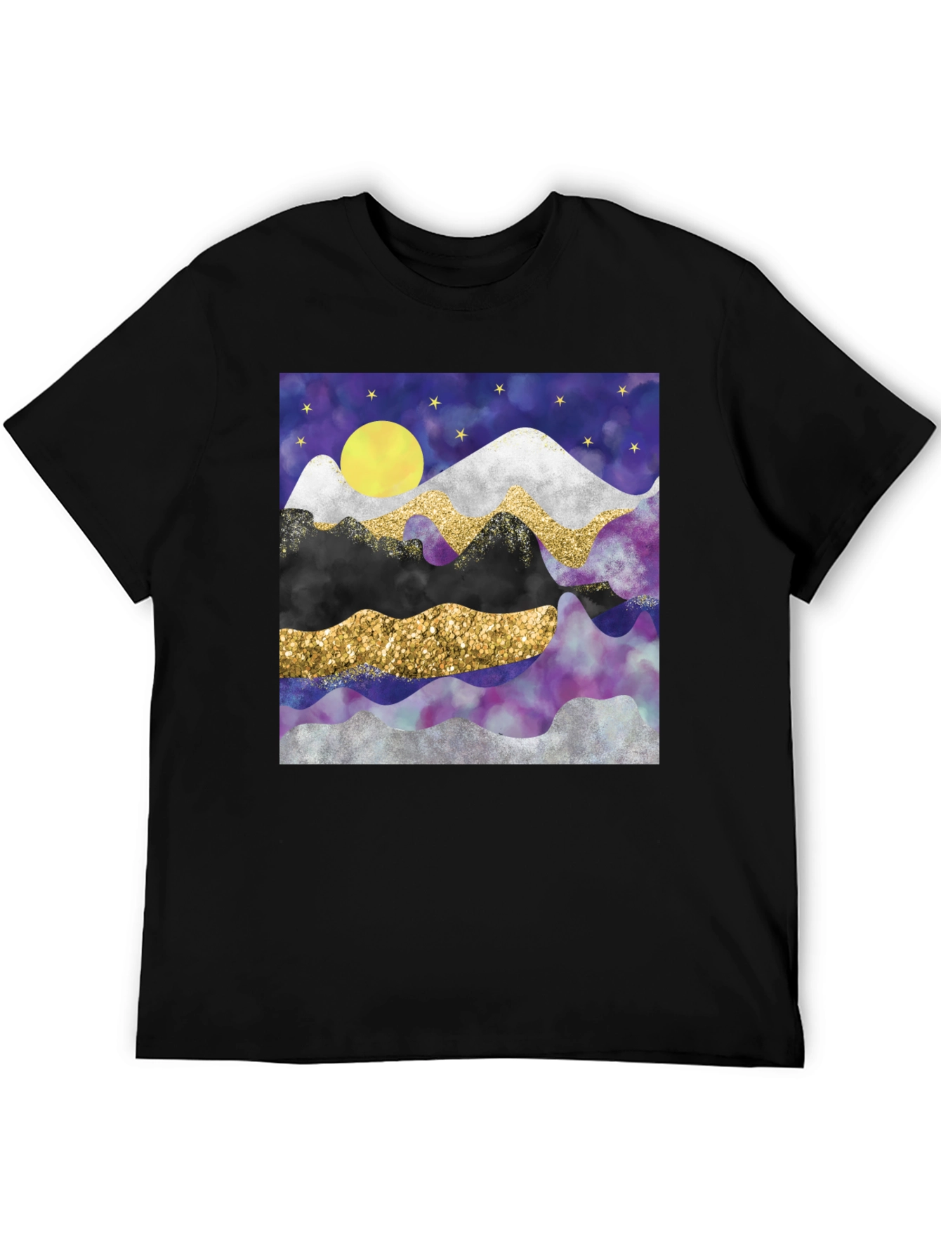 Abstract Mountain & Moon Graphic Tee