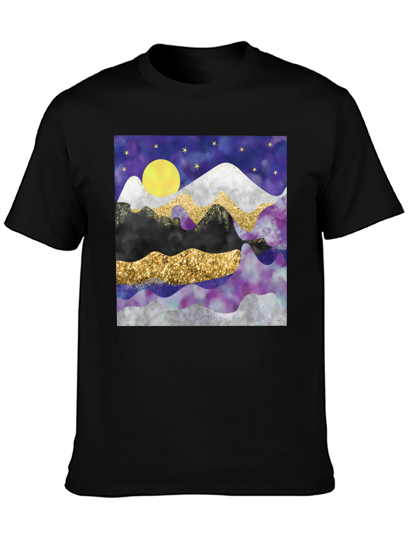 Abstract Mountain & Moon Graphic Tee