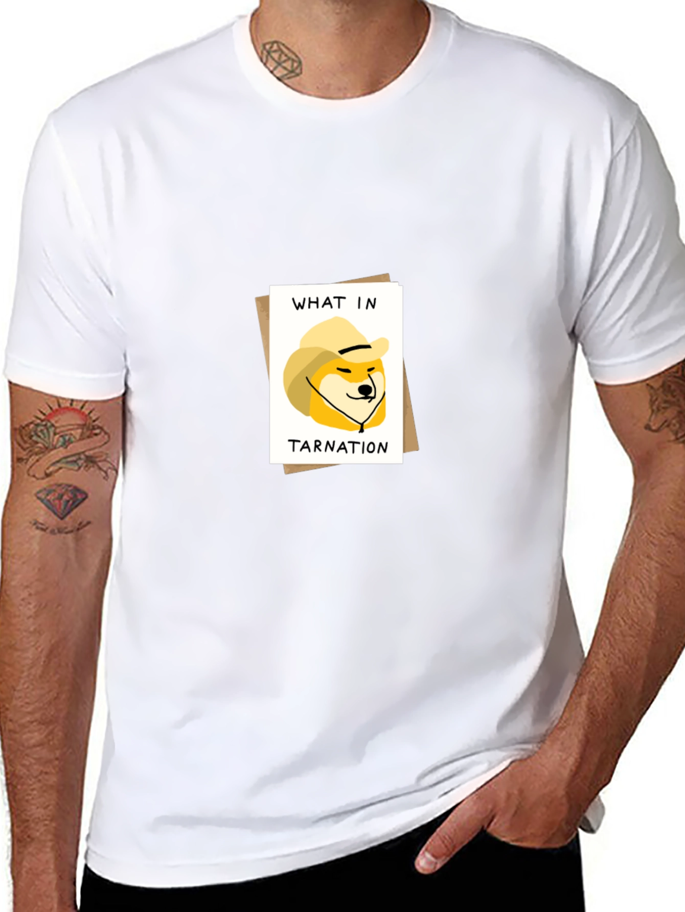 What in Tarnation Doge Meme Black T-Shirt