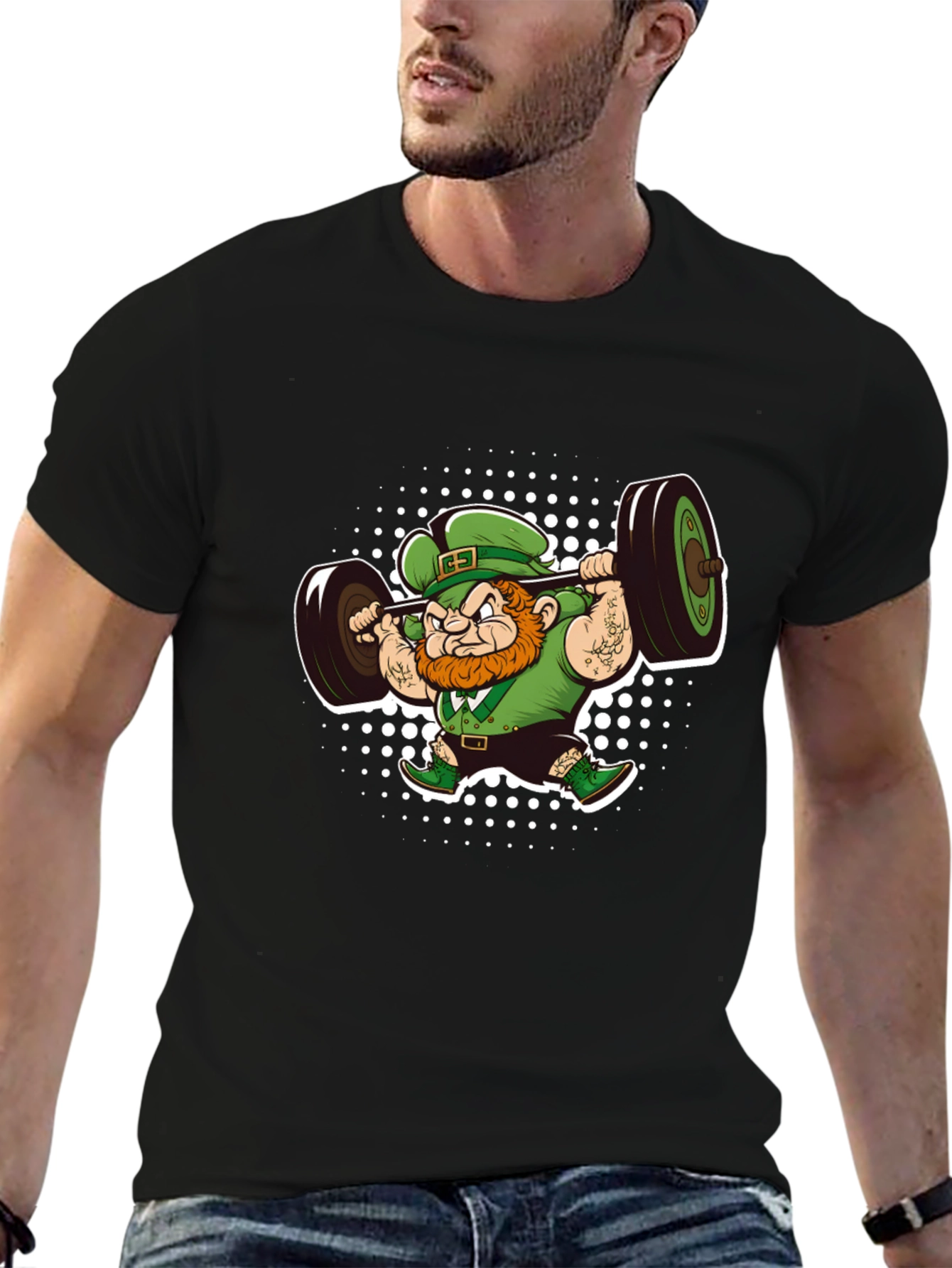 Leprechaun Lifting Barbell T-Shirt