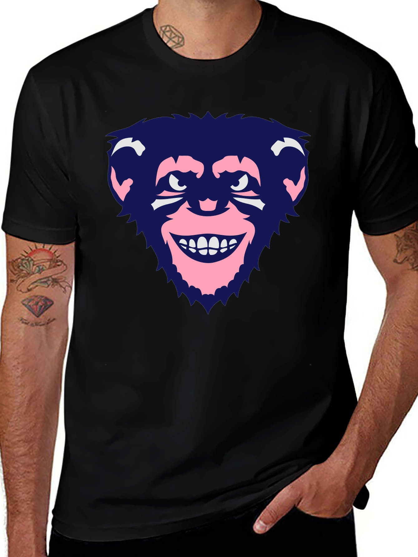 Funky Monkey Graphic Black T-Shirt