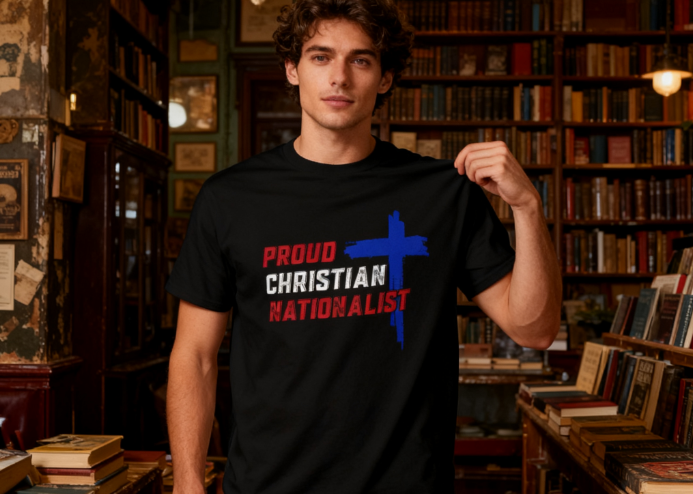 Proud Christian Nationalist Cross Graphic T-Shirt - Unisex Faith & Patriotism Inspired Tee for Men & Women