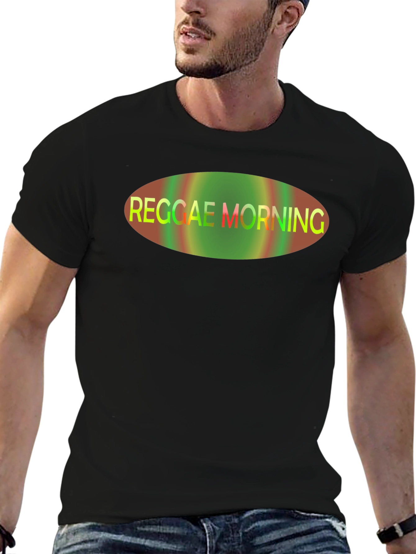 Reggae Morning Graphic T-Shirt - Black